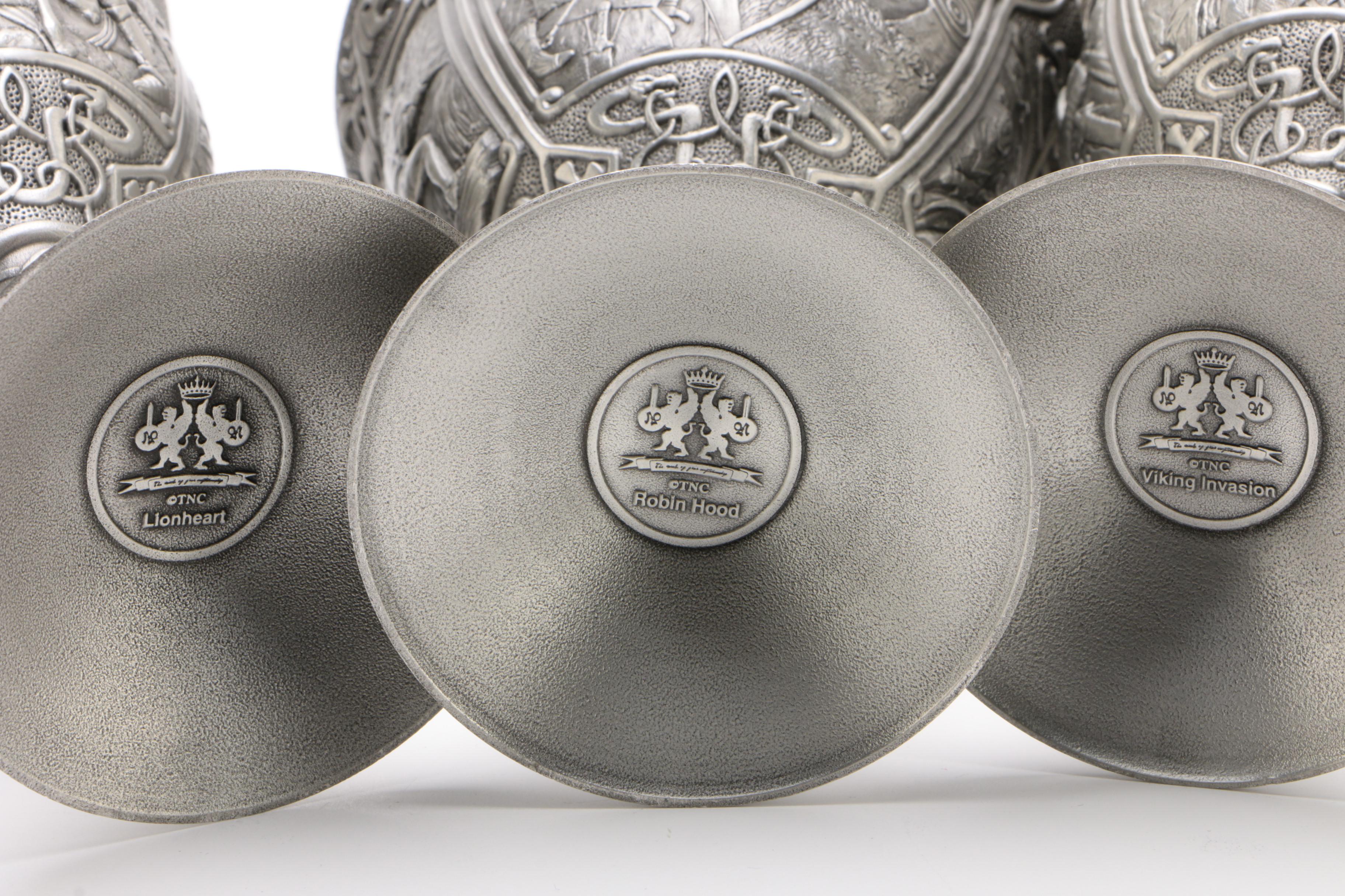 The Noble Collection "Legends of the British Isles" Pewter Goblets EBTH