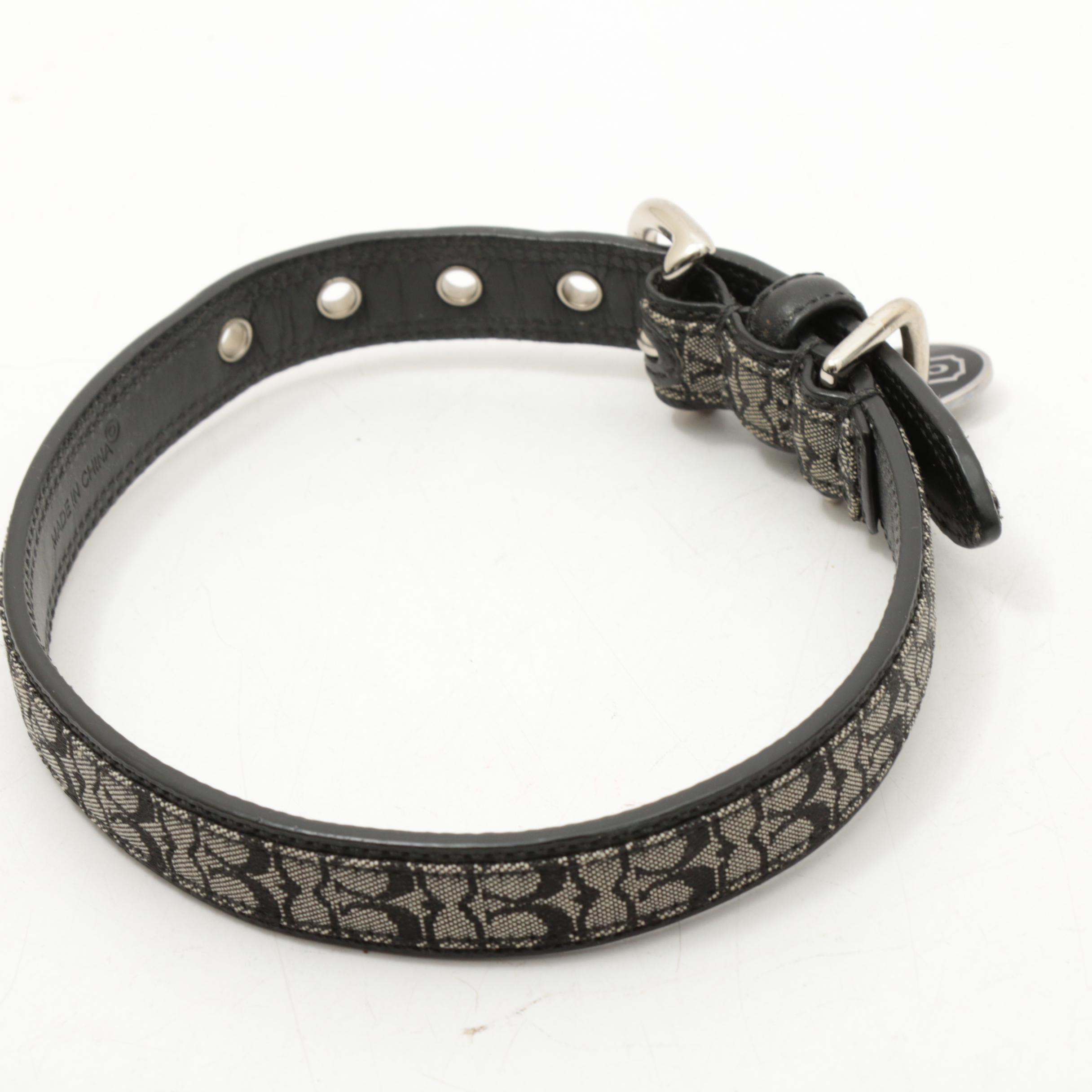 Coach Signature Canvas and Leather Dog Collar EBTH