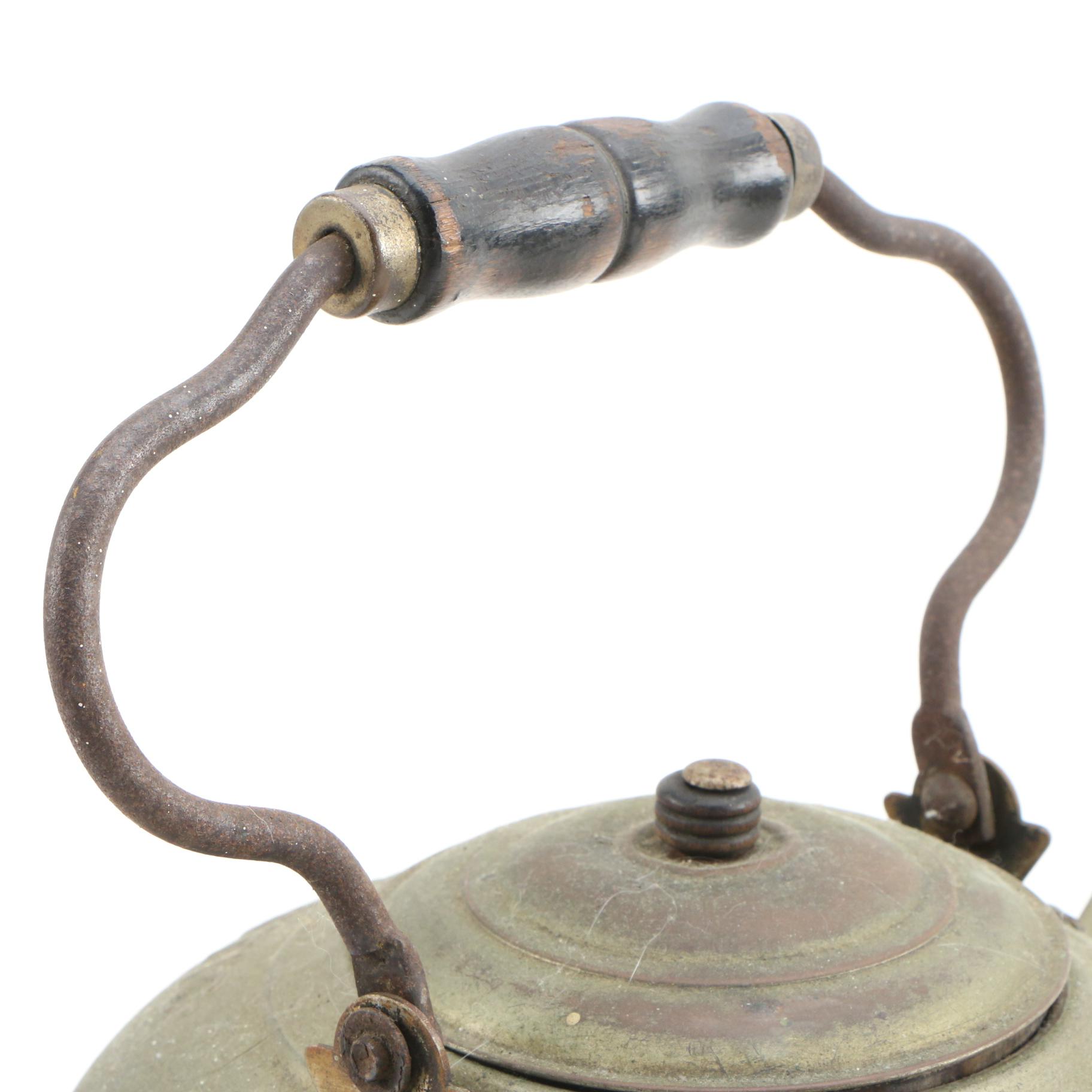 Majestic Tin Tea Kettle and Pewter Coffee Pot, Vintage EBTH