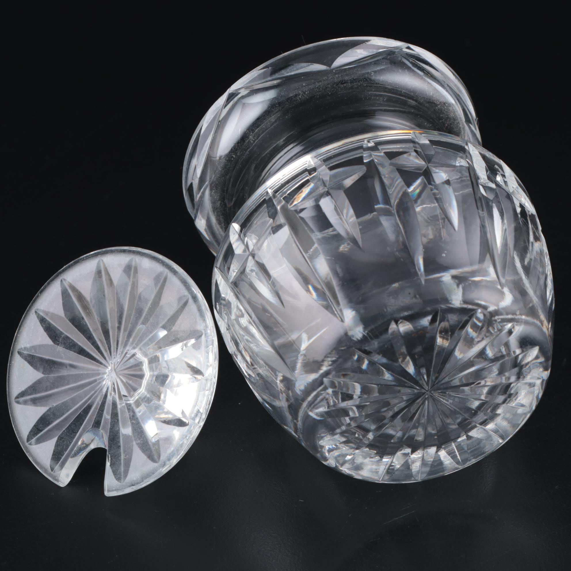 Waterford Crystal Honey Jar with Lid, Mid to Late 20th Century EBTH