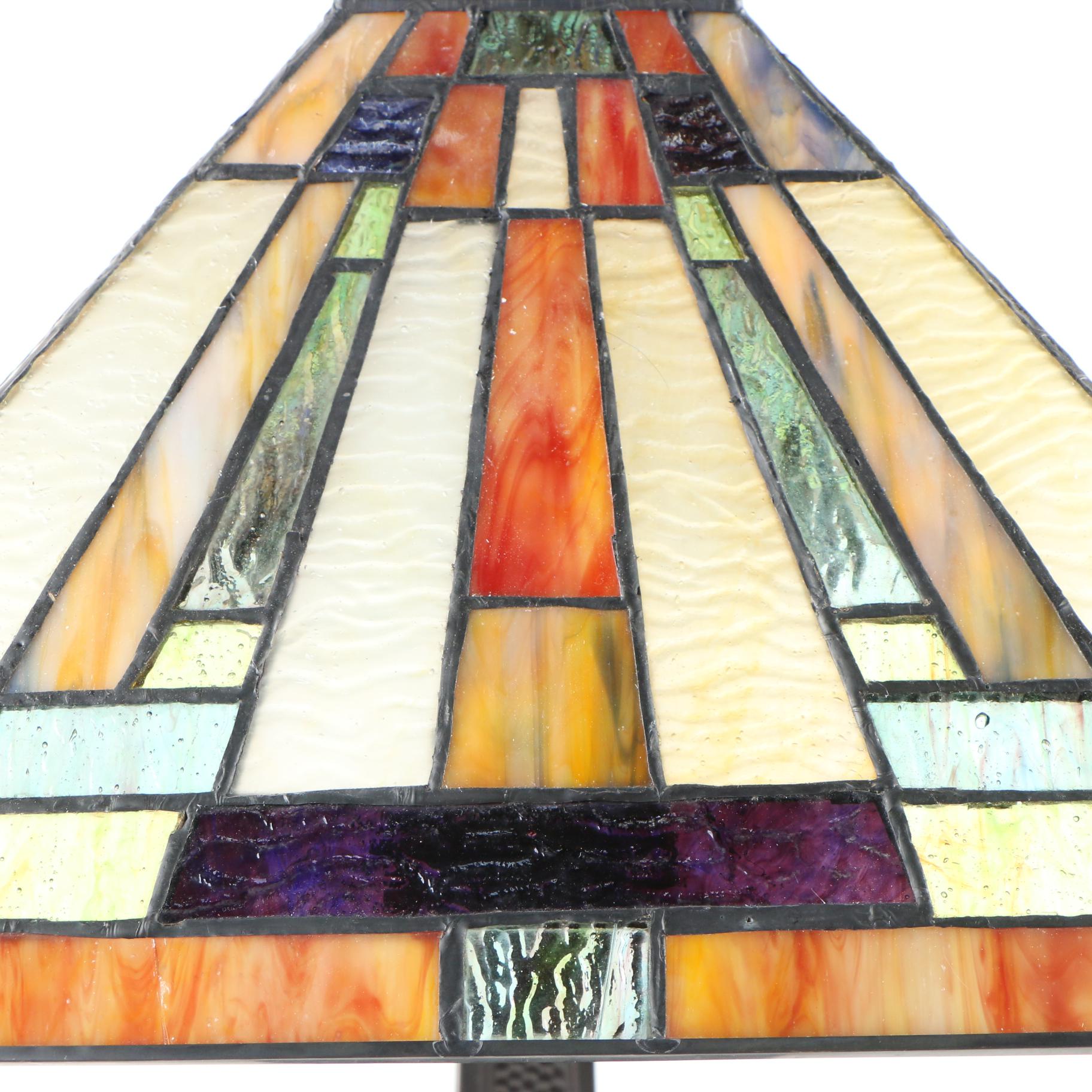 Mission Style Stained Glass Table Lamp EBTH