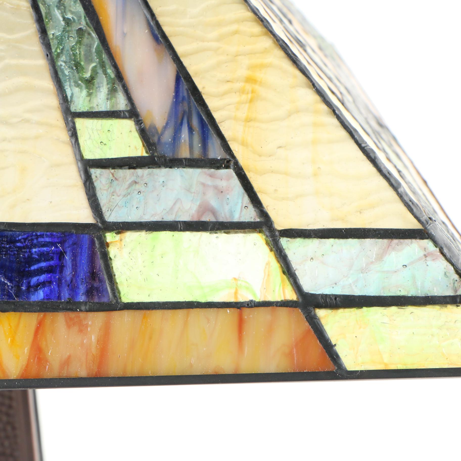 Mission Style Stained Glass Table Lamp EBTH