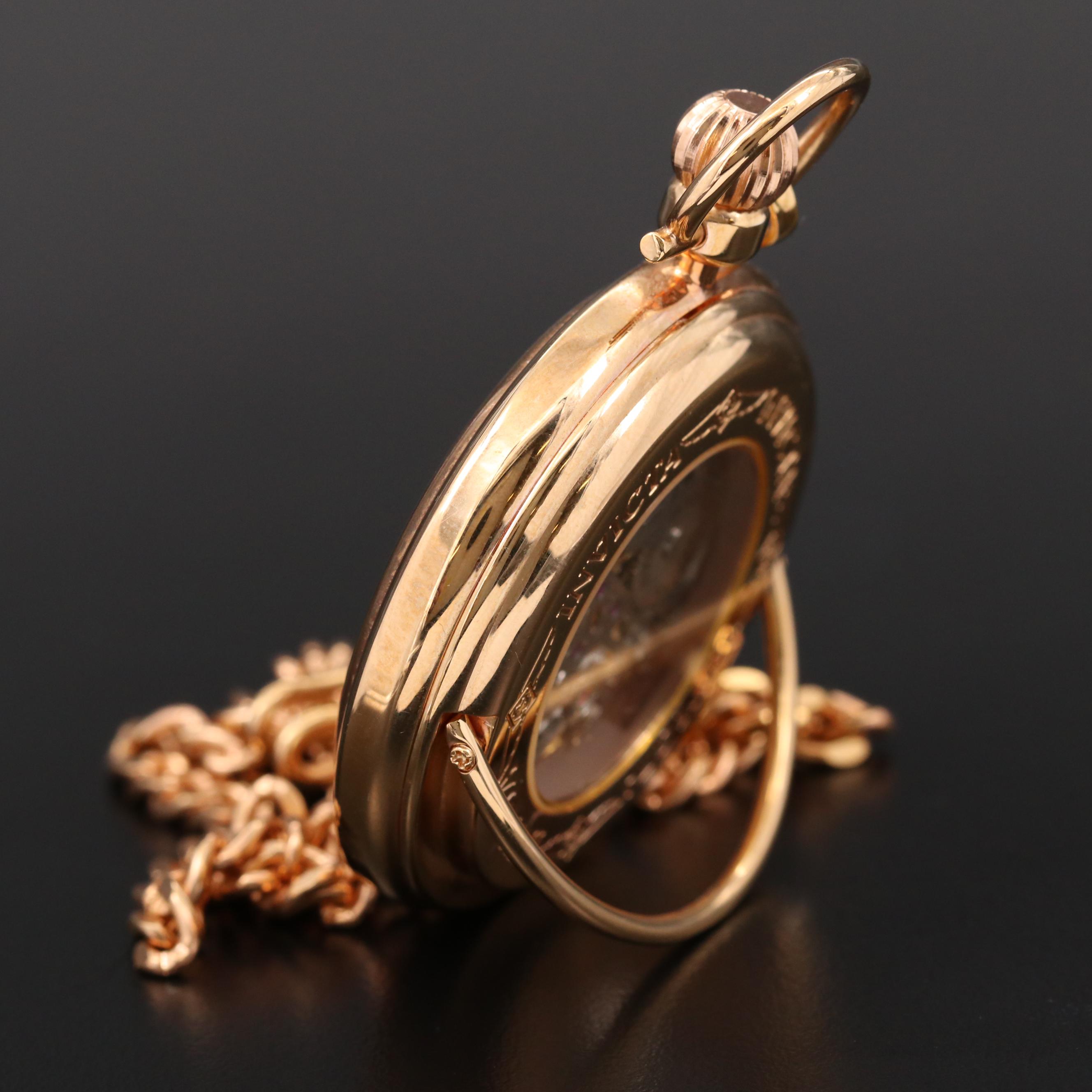 Invicta Skeleton Case Stainless Steel Pocket Watch with Chain Fob EBTH