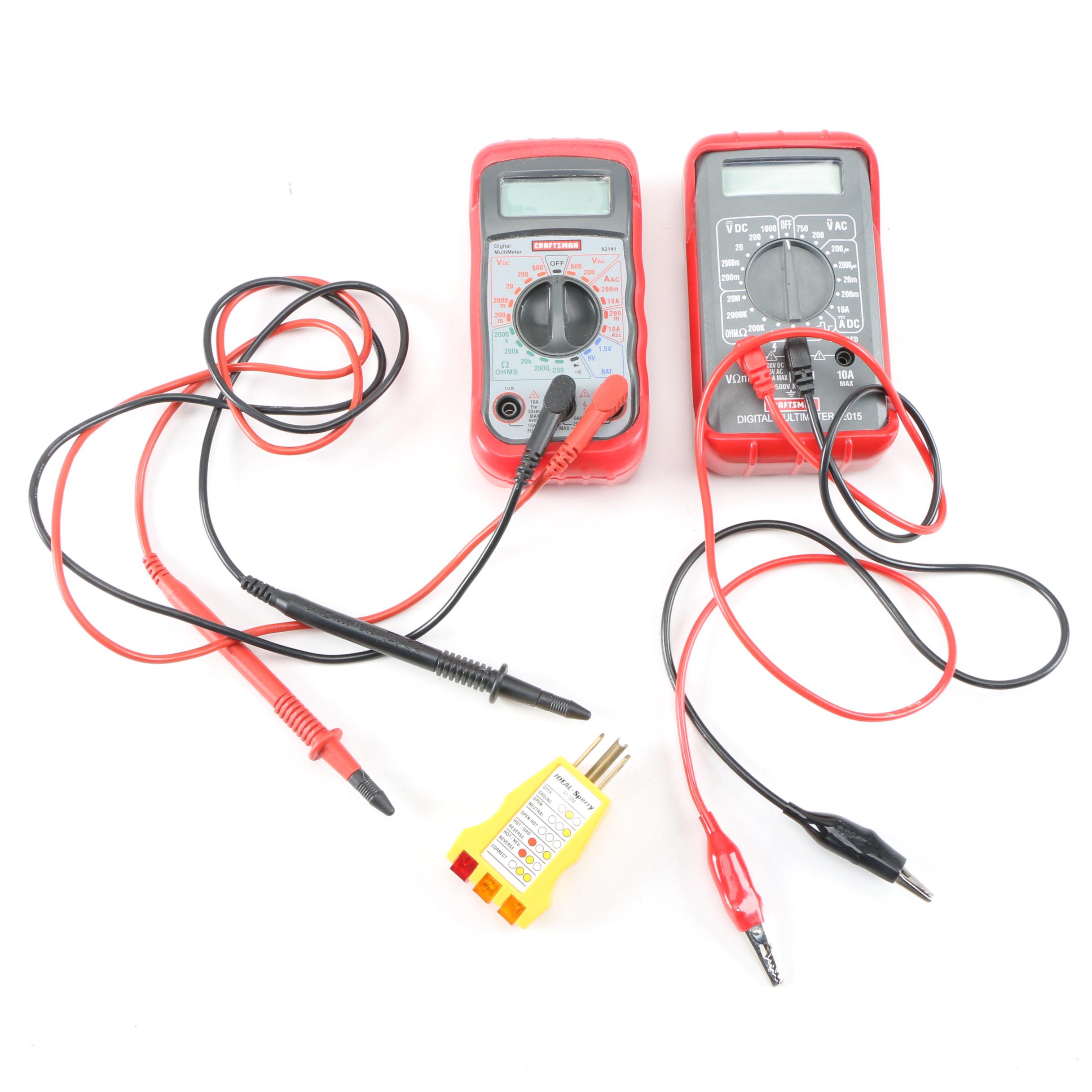Craftsman Digital MultiMeters and Ideal Receptacle Tester EBTH
