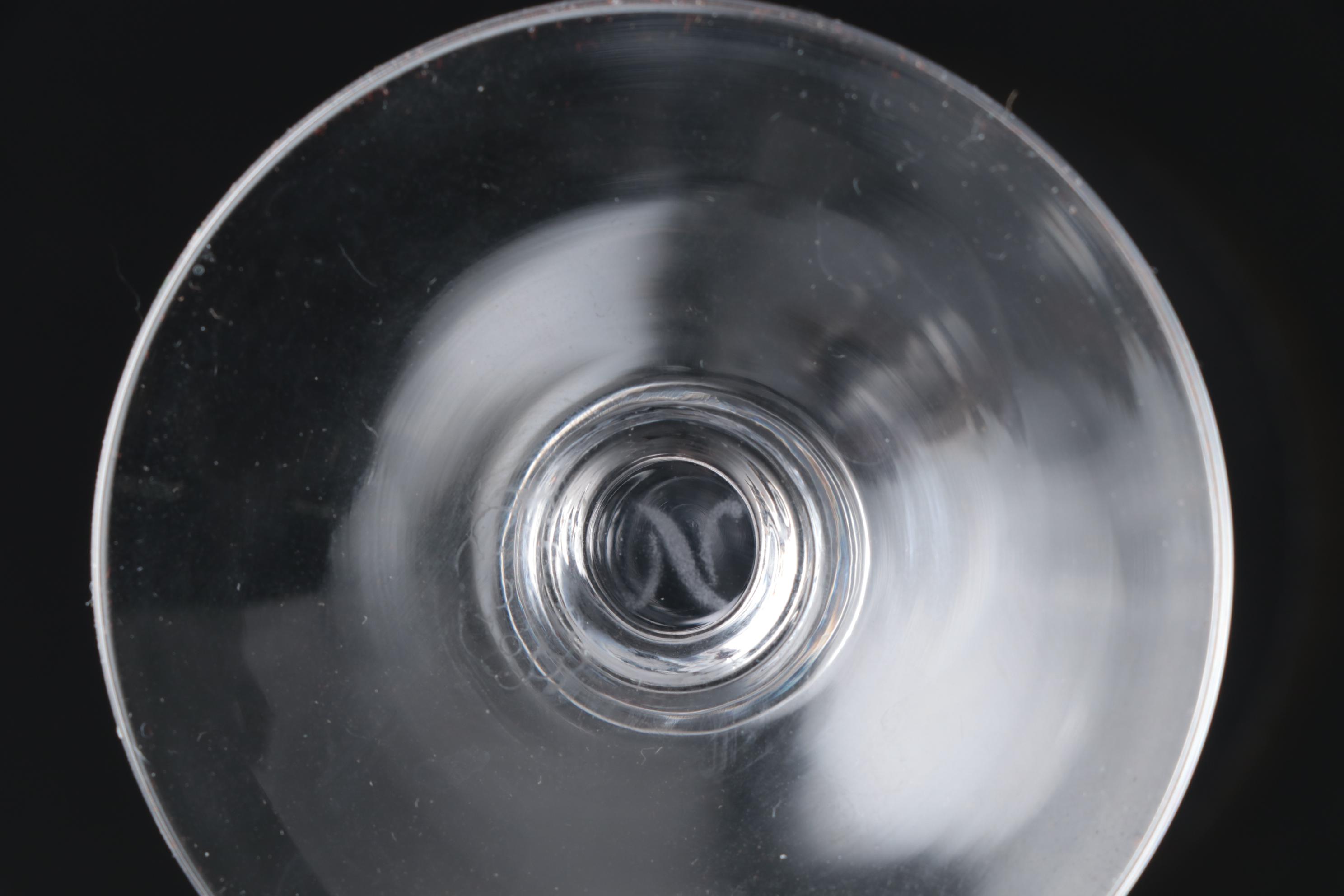 Noritake "Troy" Crystal Water Goblets and Wine Glasses, Late 20th