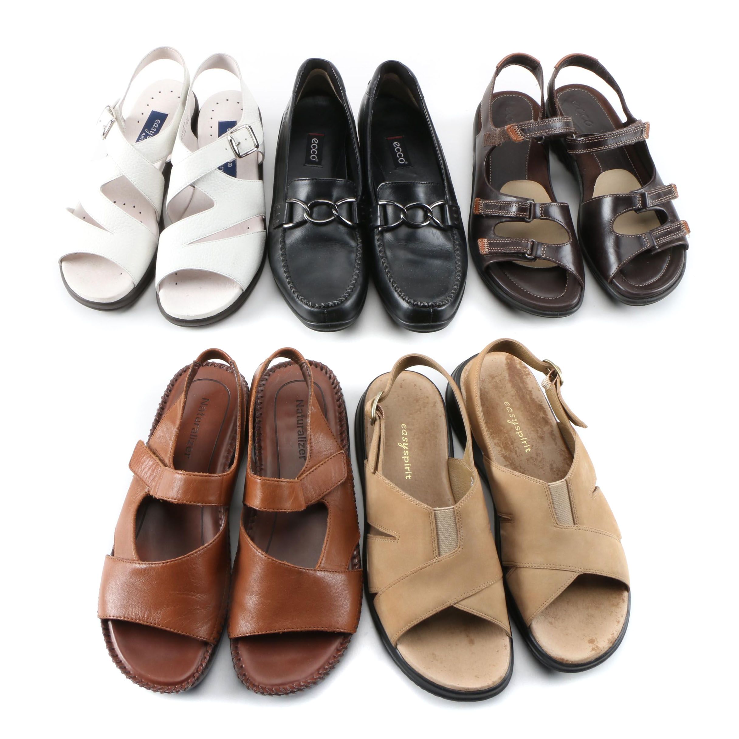 easy spirit leather sandals