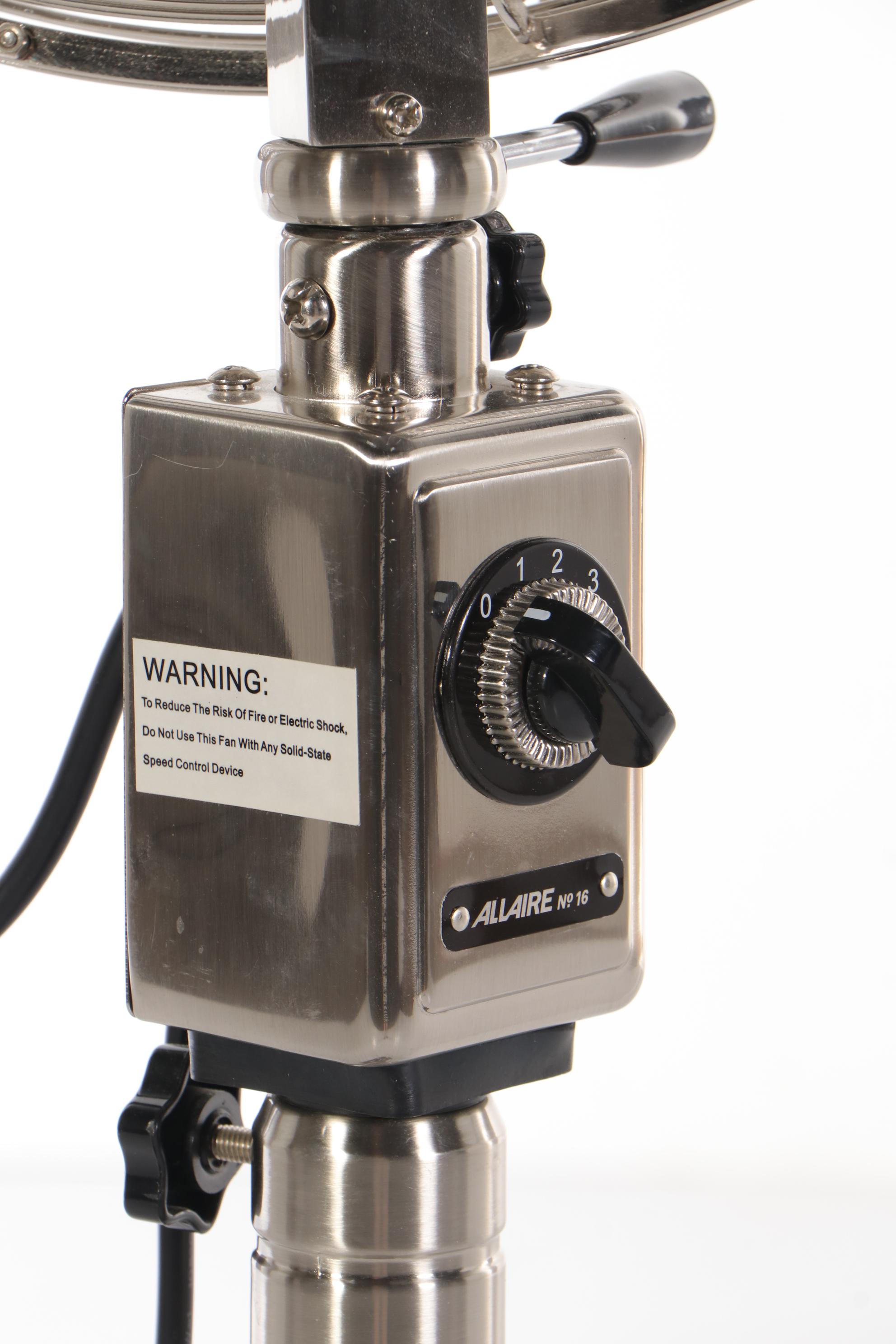 Restoration Hardware AllAire No.16 Nickel Finish Floor Fan EBTH