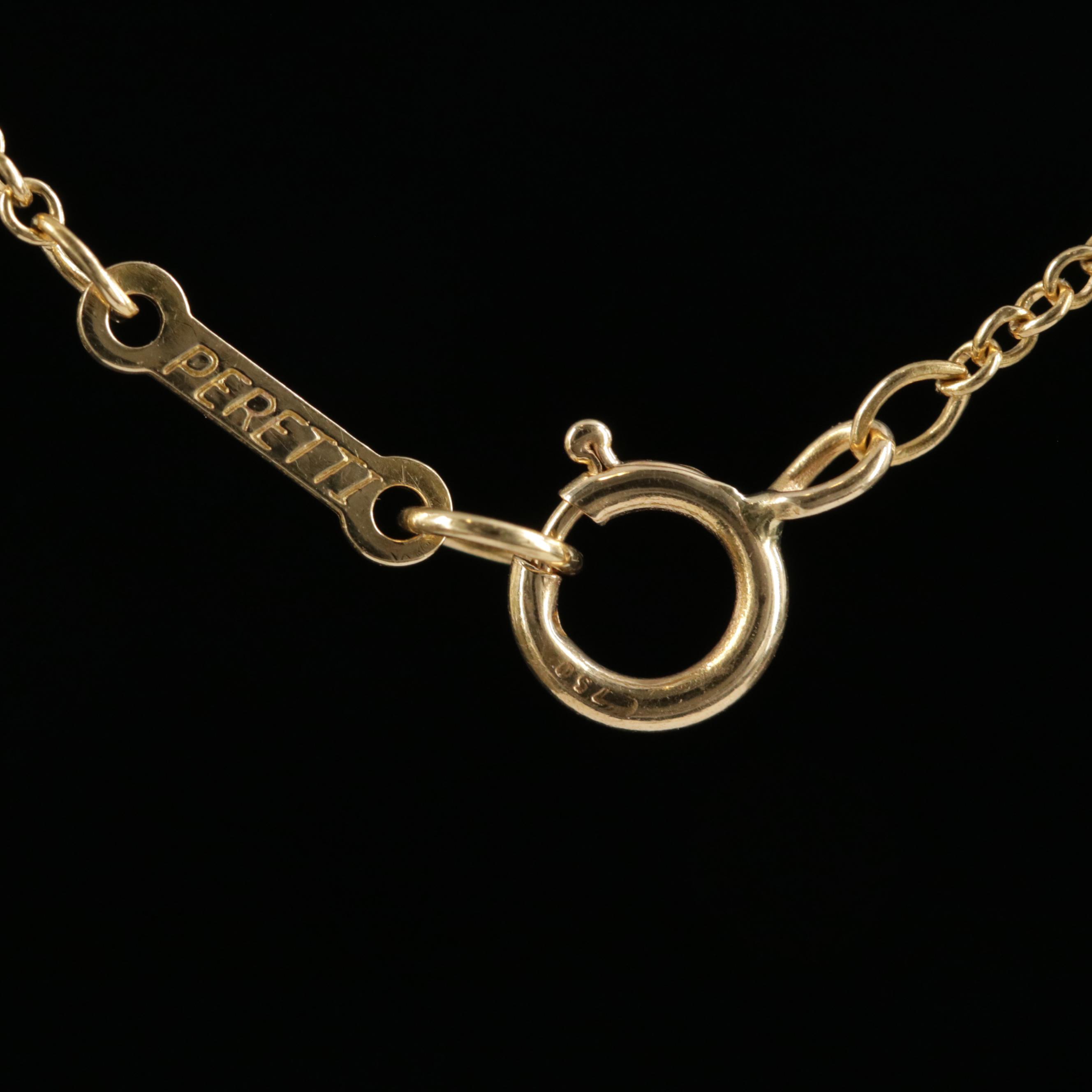 Tiffany & Co. Elsa Peretti 18K Yellow Gold Bean Pendant Necklace EBTH