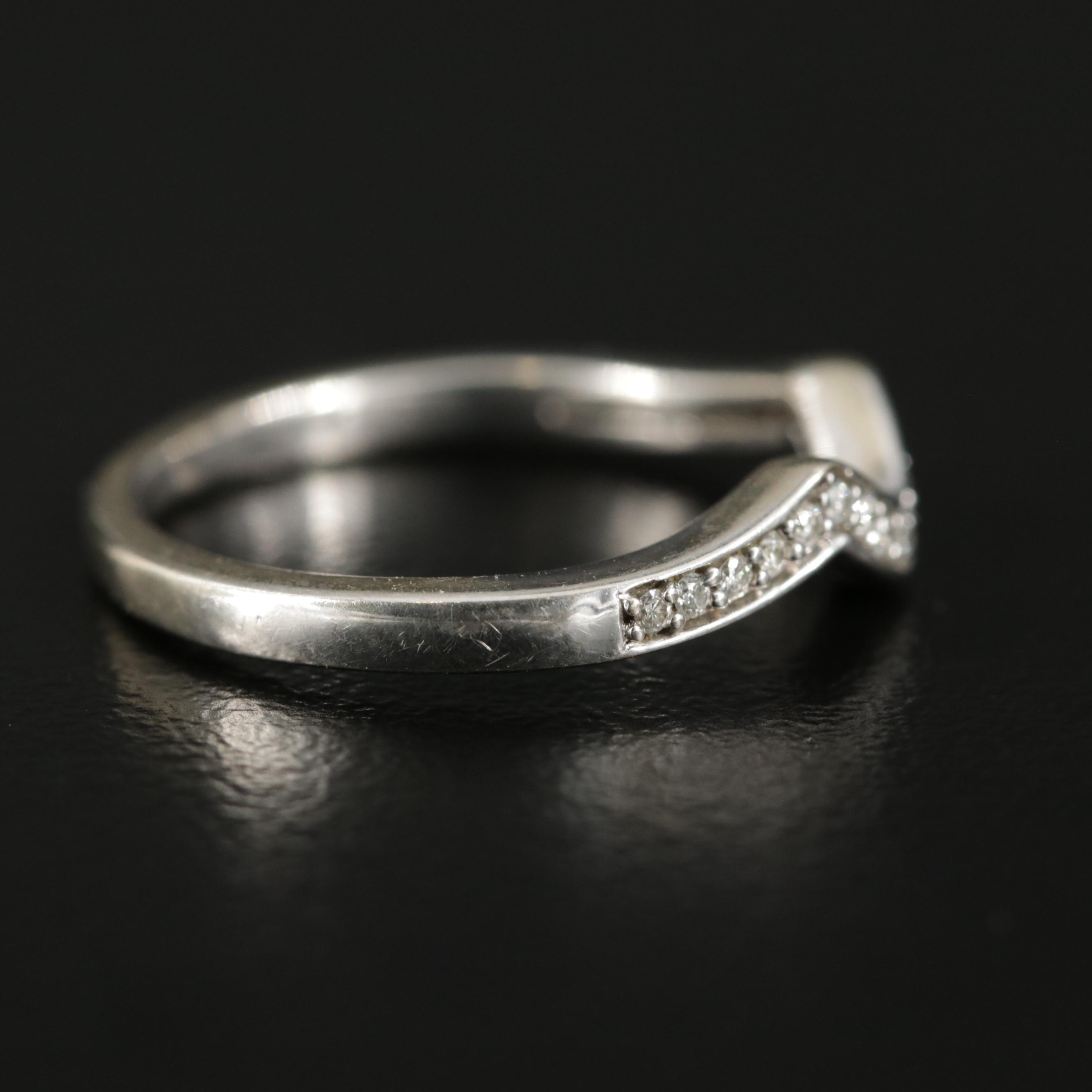 Robbins Bros. Jewelry 14K Yellow Gold Diamond Contour Ring EBTH