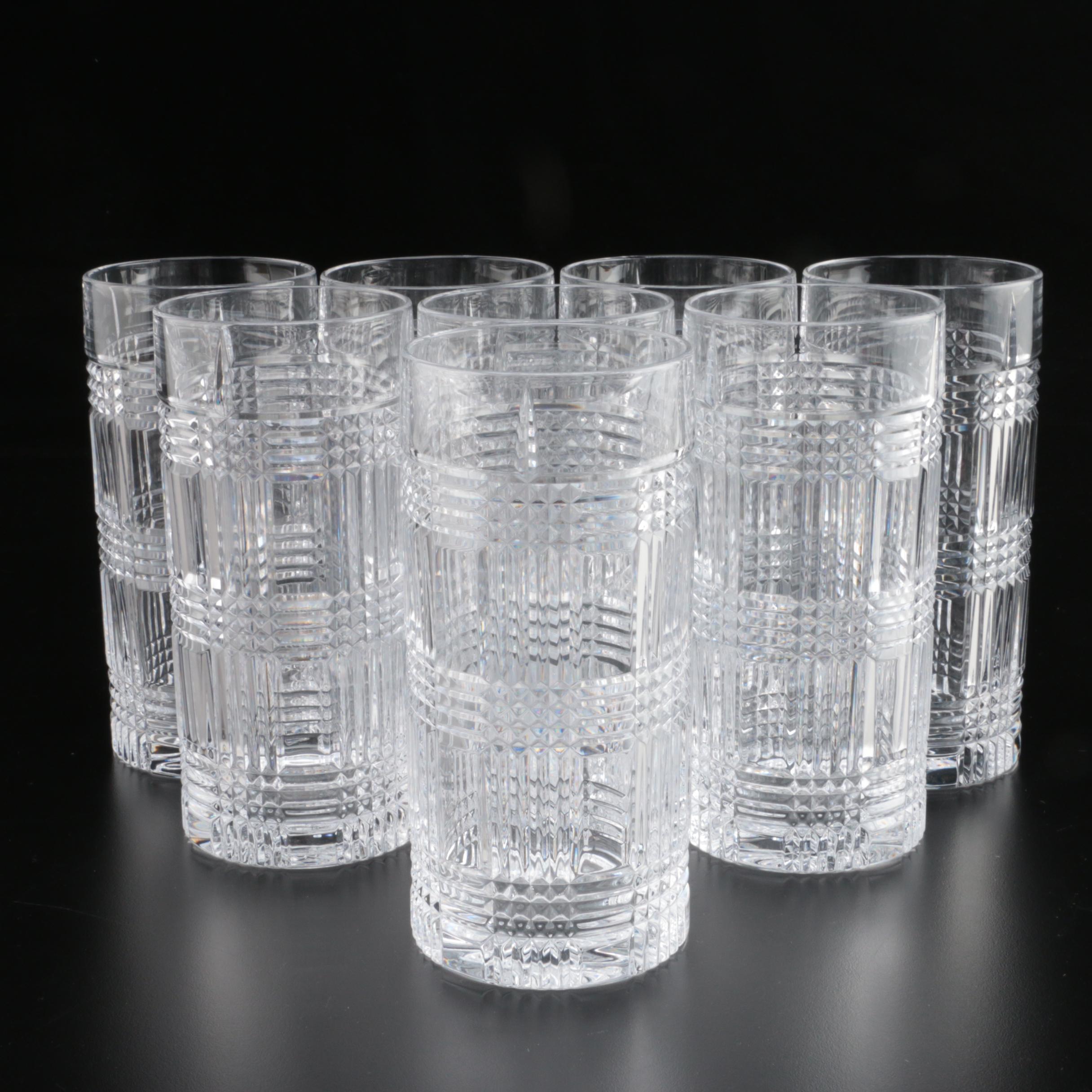 Ralph Lauren "Glen Plaid" Crystal Highball Glasses EBTH
