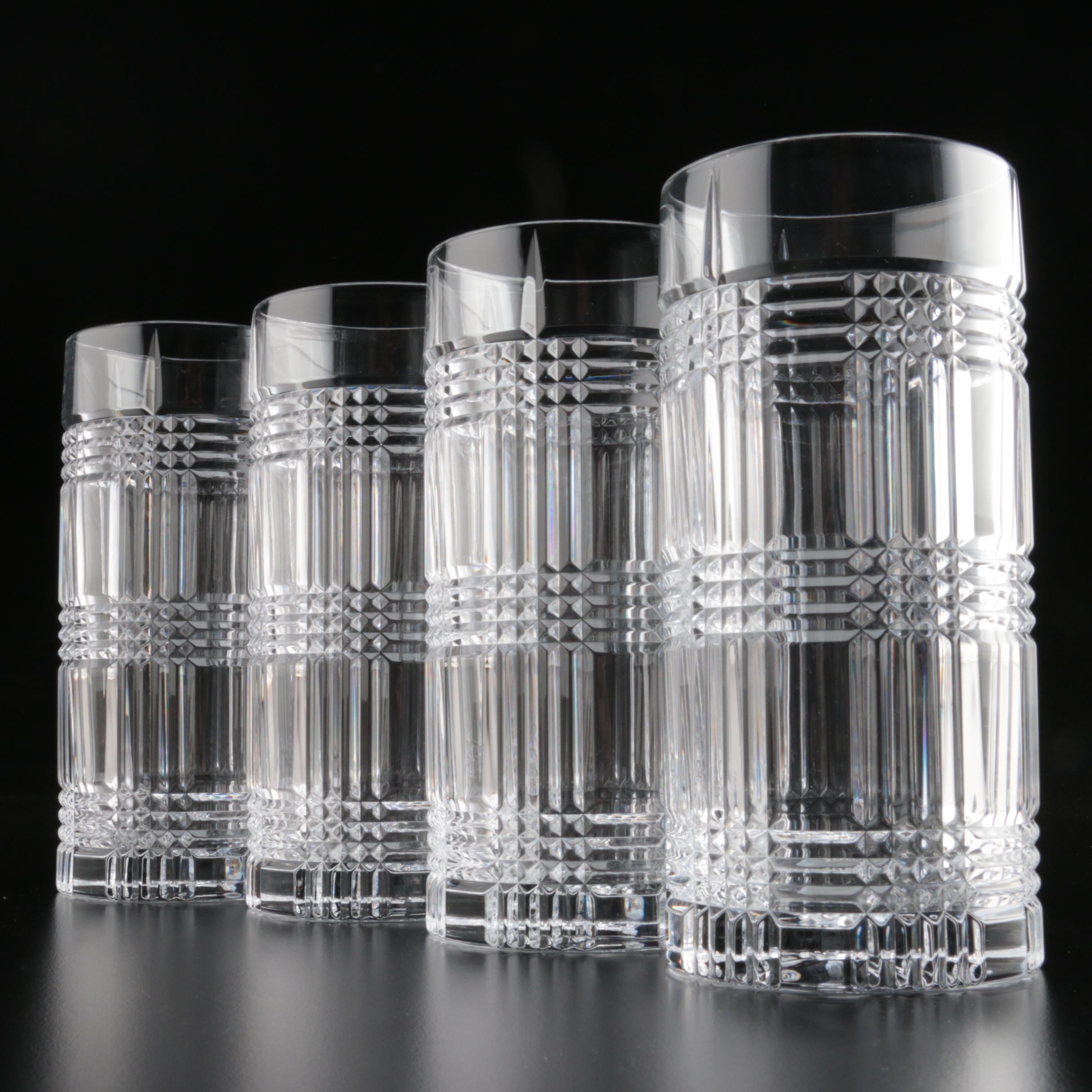 Ralph Lauren "Glen Plaid" Crystal Highball Glasses EBTH