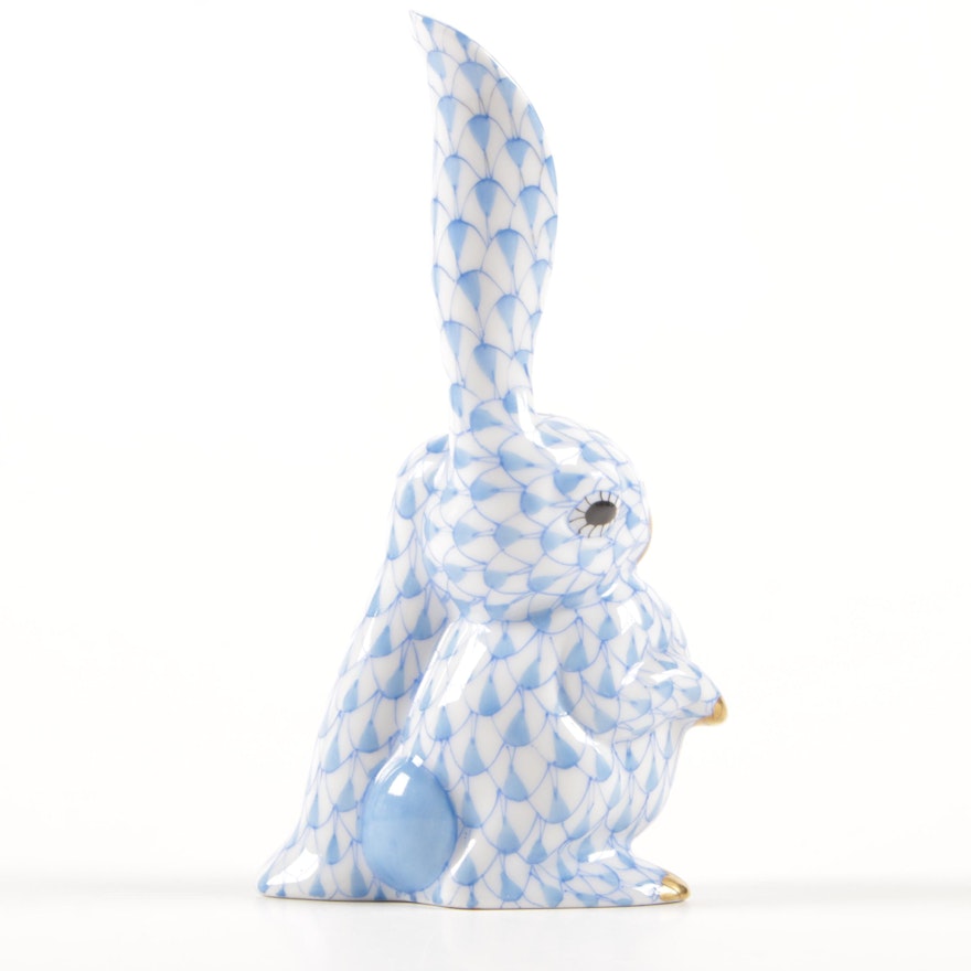 Herend Blue Fishnet with Gold