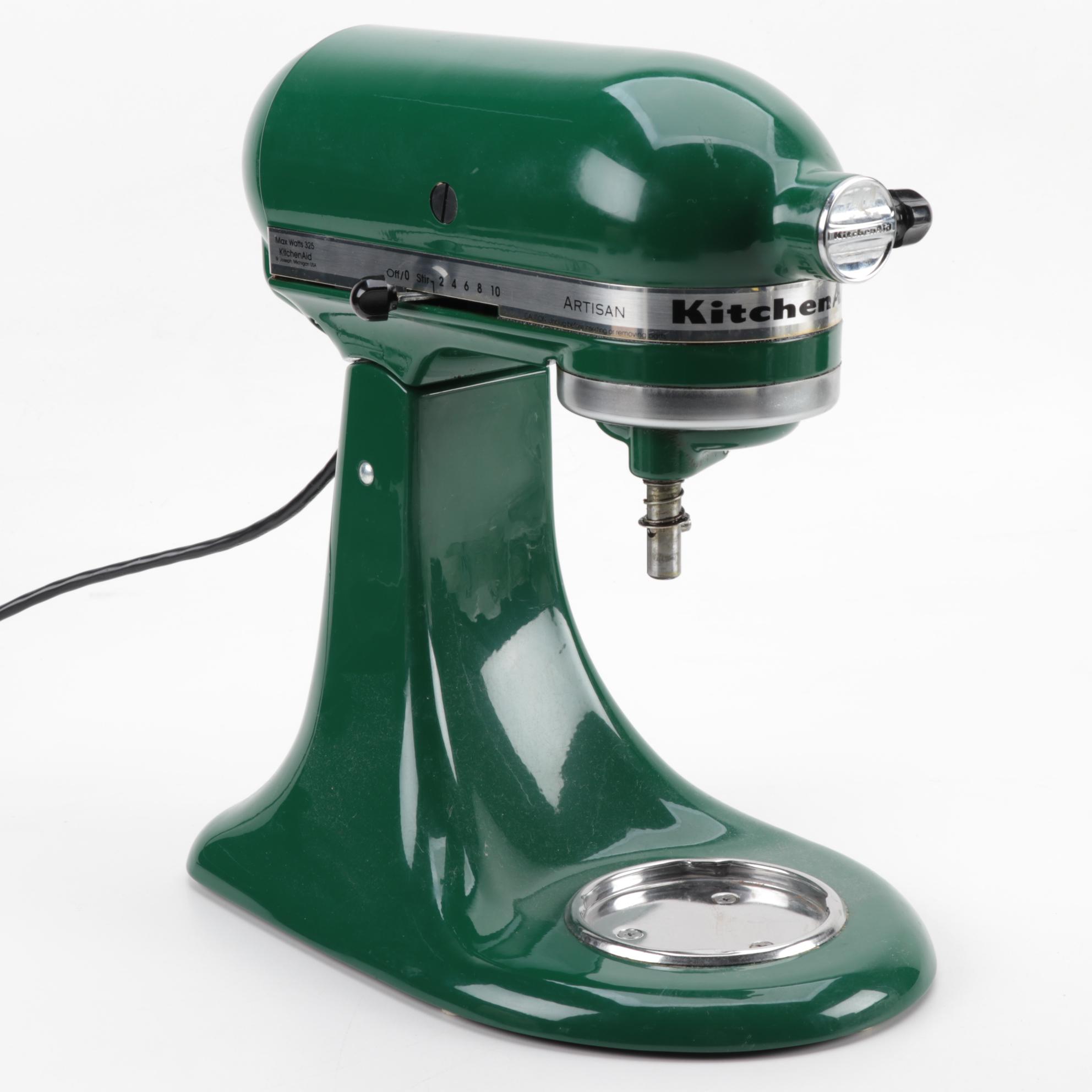 KitchenAid Artisan 5 qt. Stand Mixer in Empire Green with Attachments