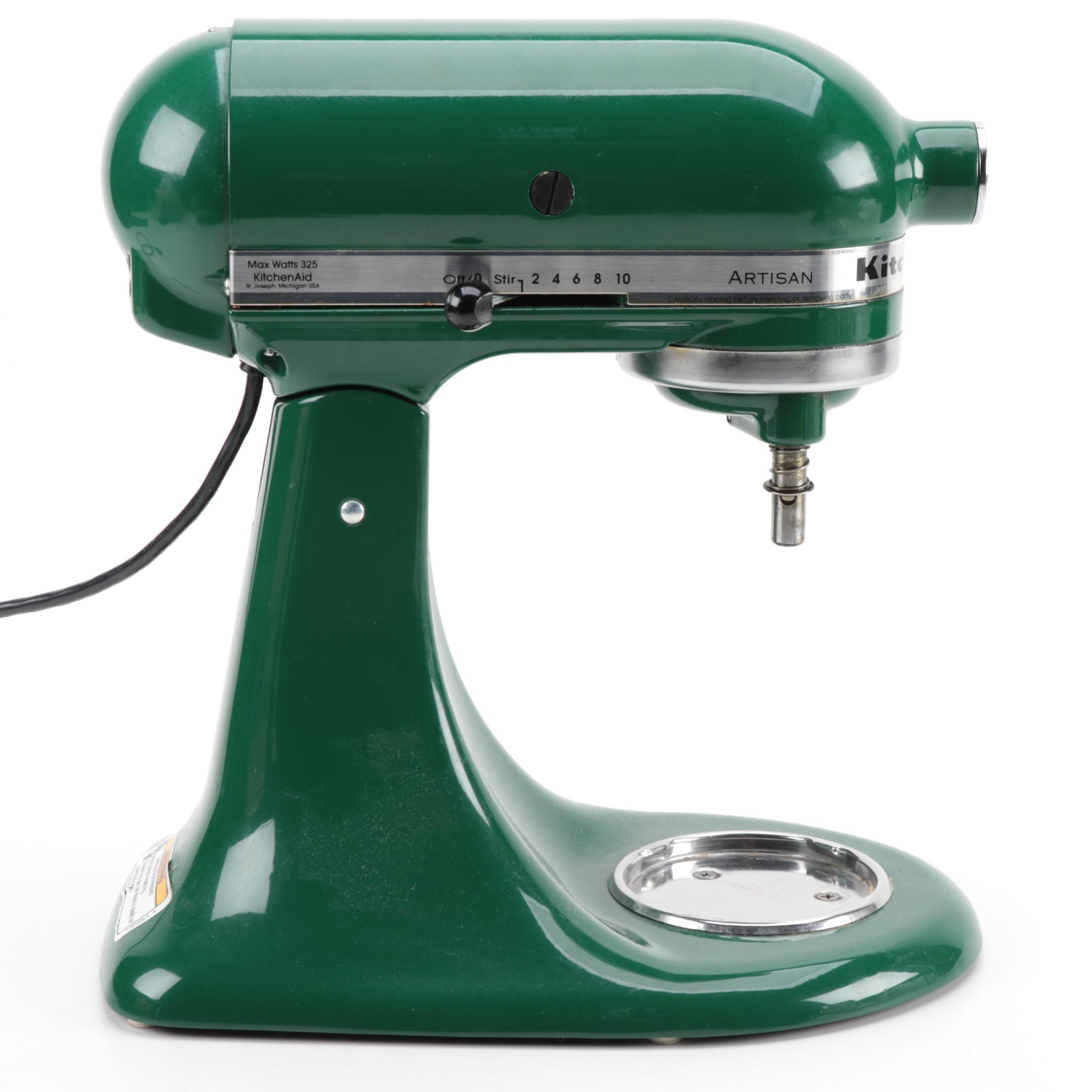 KitchenAid Artisan 5 qt. Stand Mixer in Empire Green with Attachments