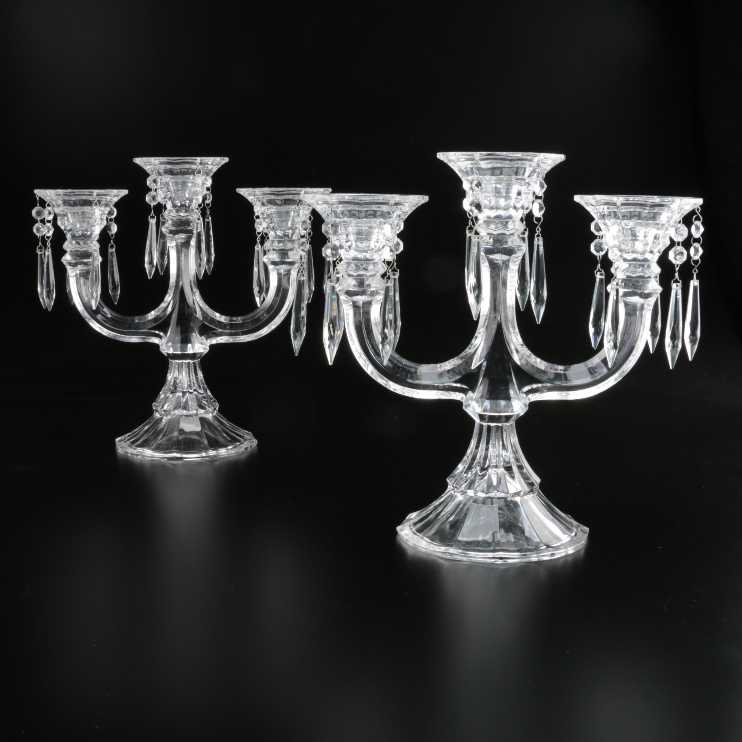 Crystal Candelabra with Prisms EBTH