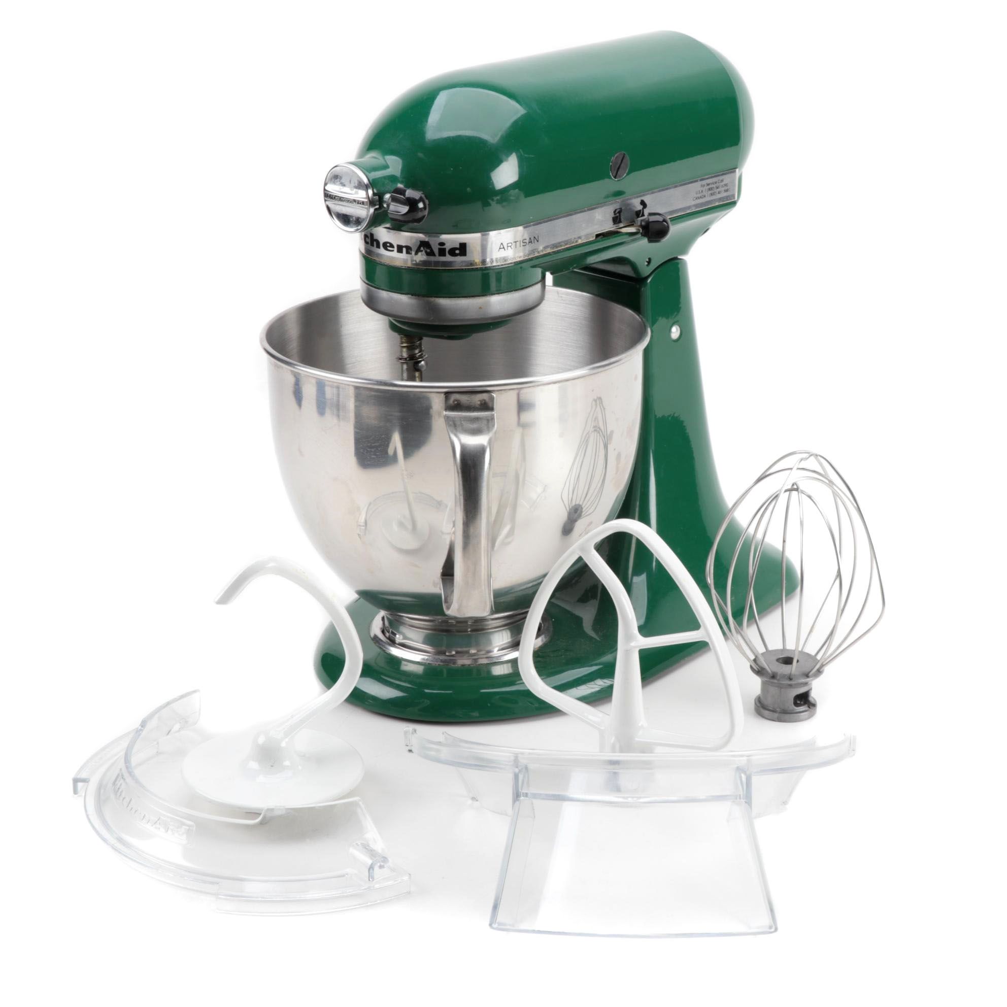 KitchenAid Artisan 5 Qt Stand Mixer In Empire Green With Attachments   File