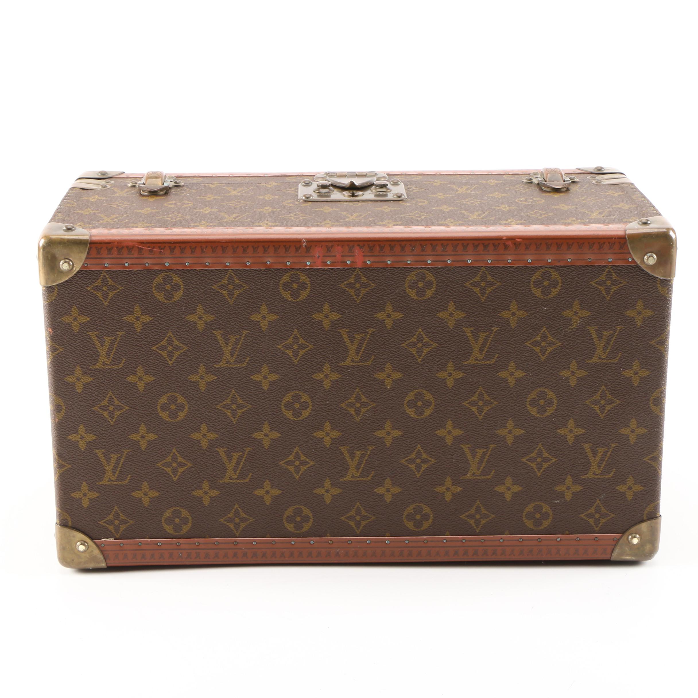 Louis Vuitton Train Case in Monogram and Leather, 1960s Vintage EBTH