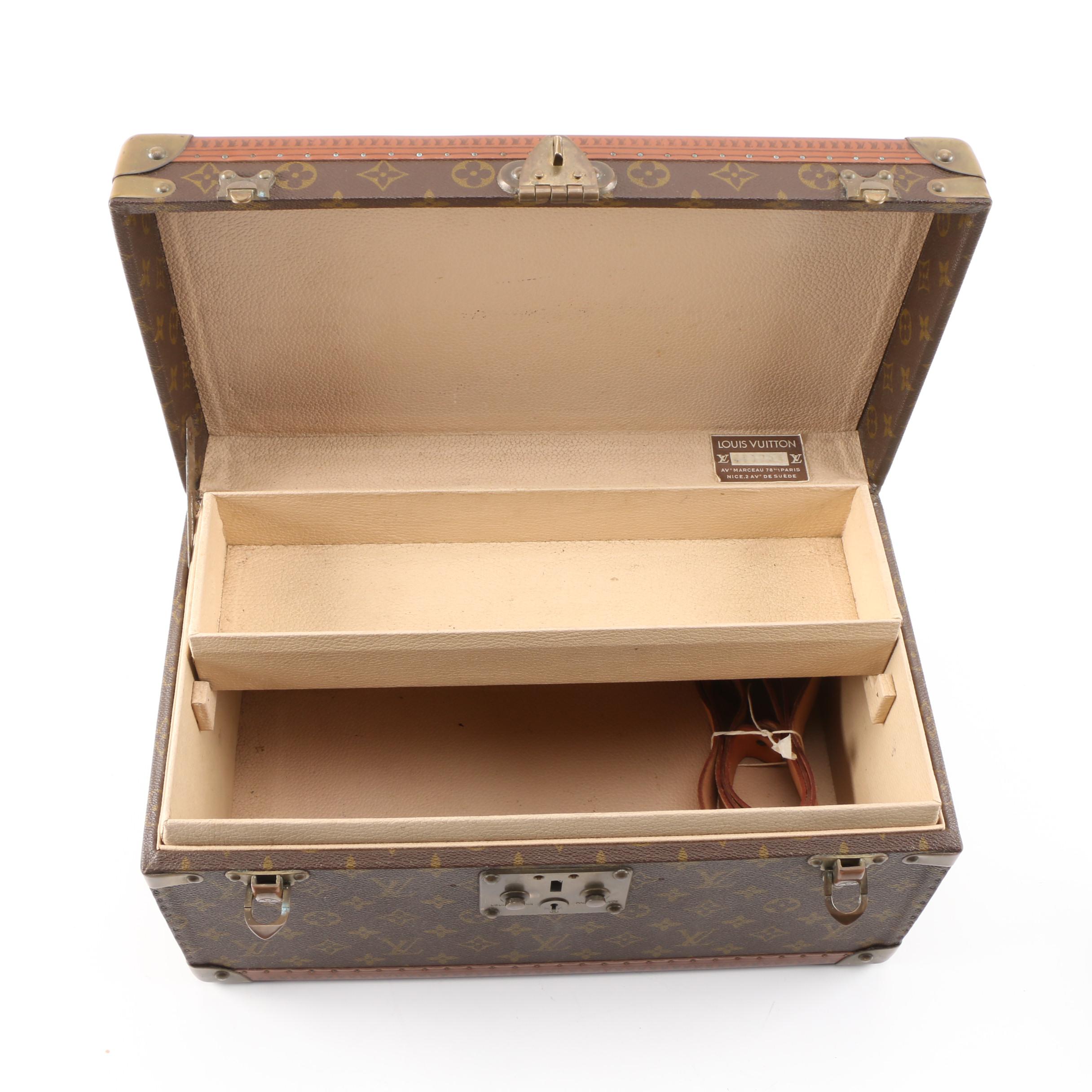Louis Vuitton Train Case in Monogram and Leather, 1960s Vintage EBTH