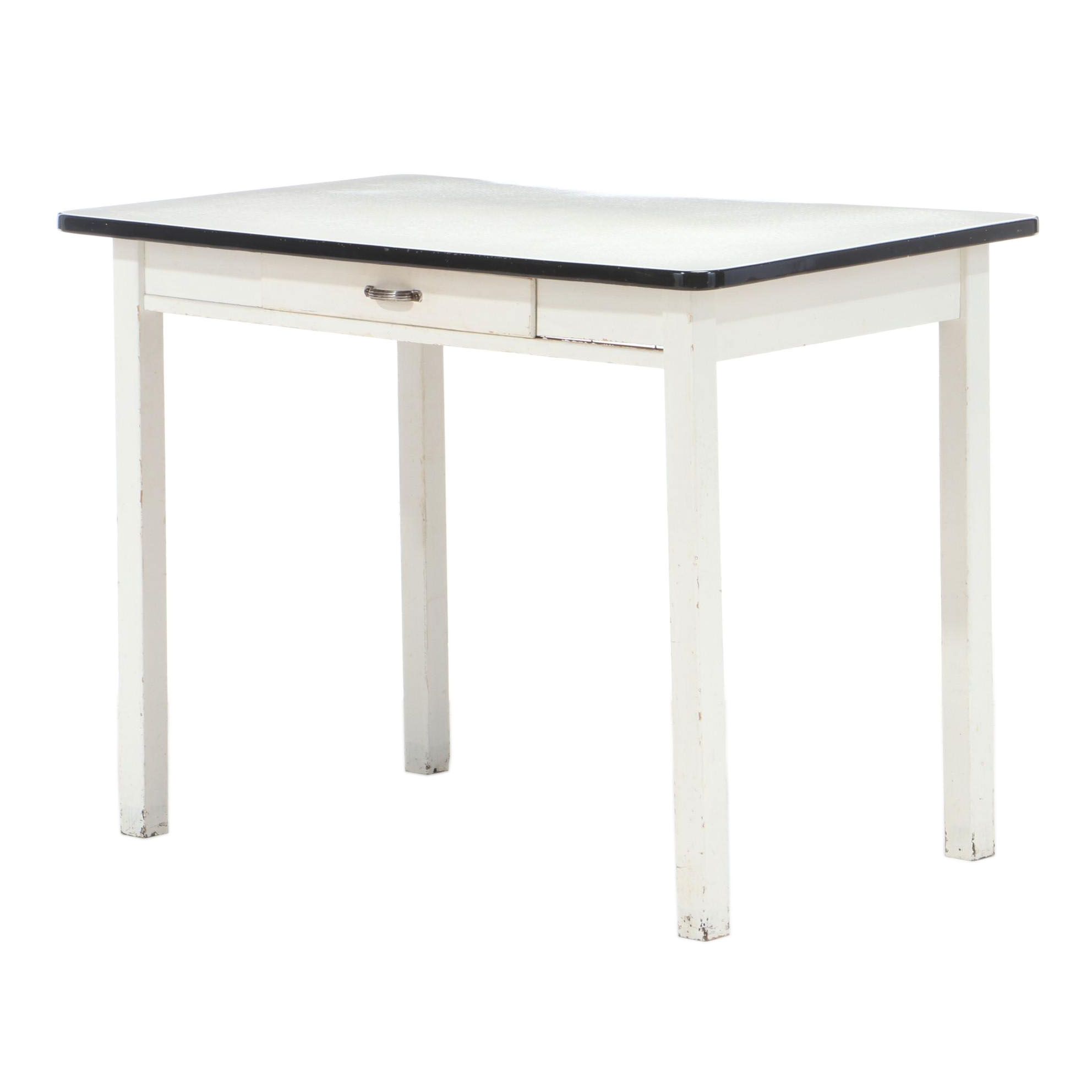 Crown Furniture Enameled TinTop Table, circa 1950 EBTH