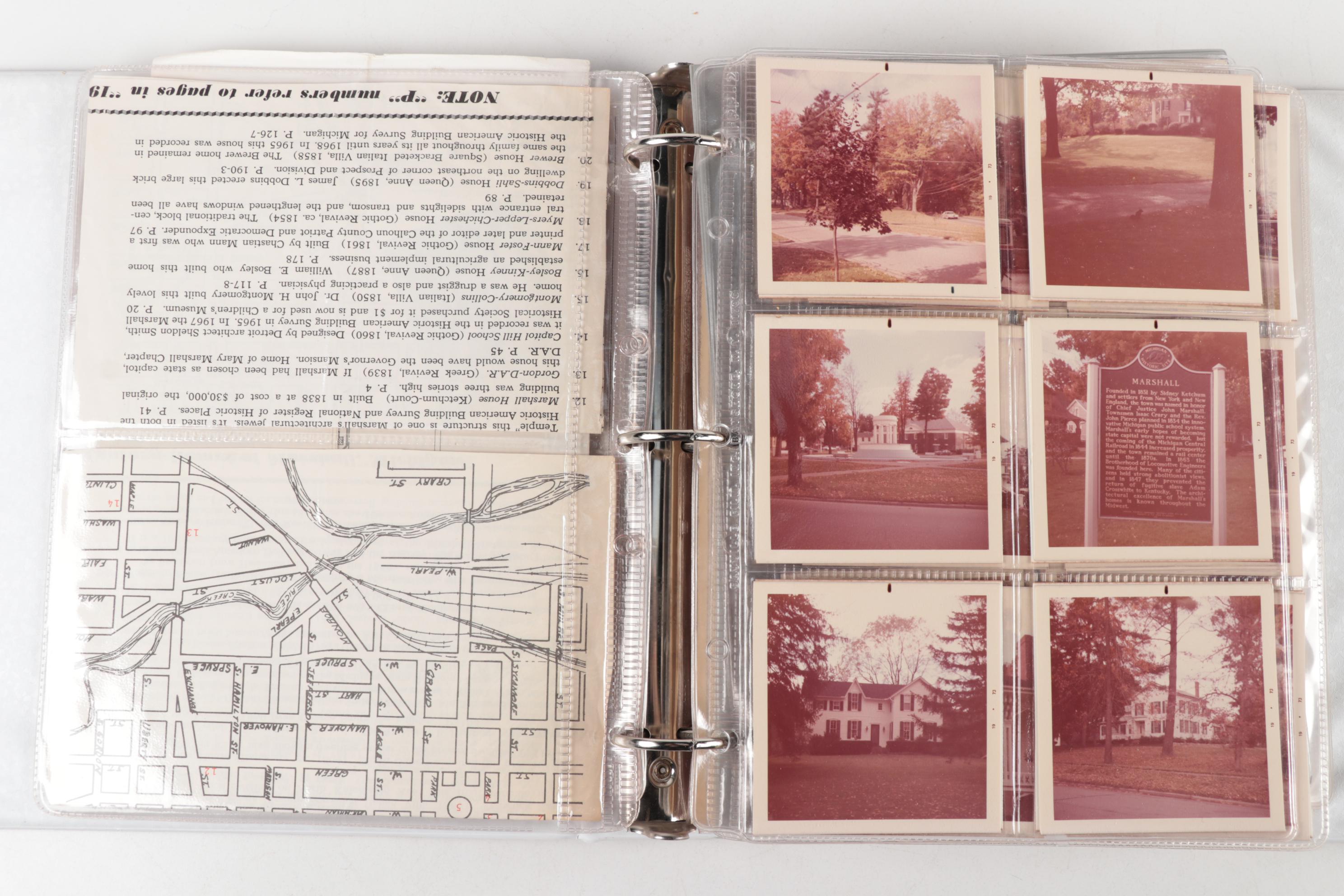House Photos and Ephemera Scrapbook of Homes in Marshall, Michigan