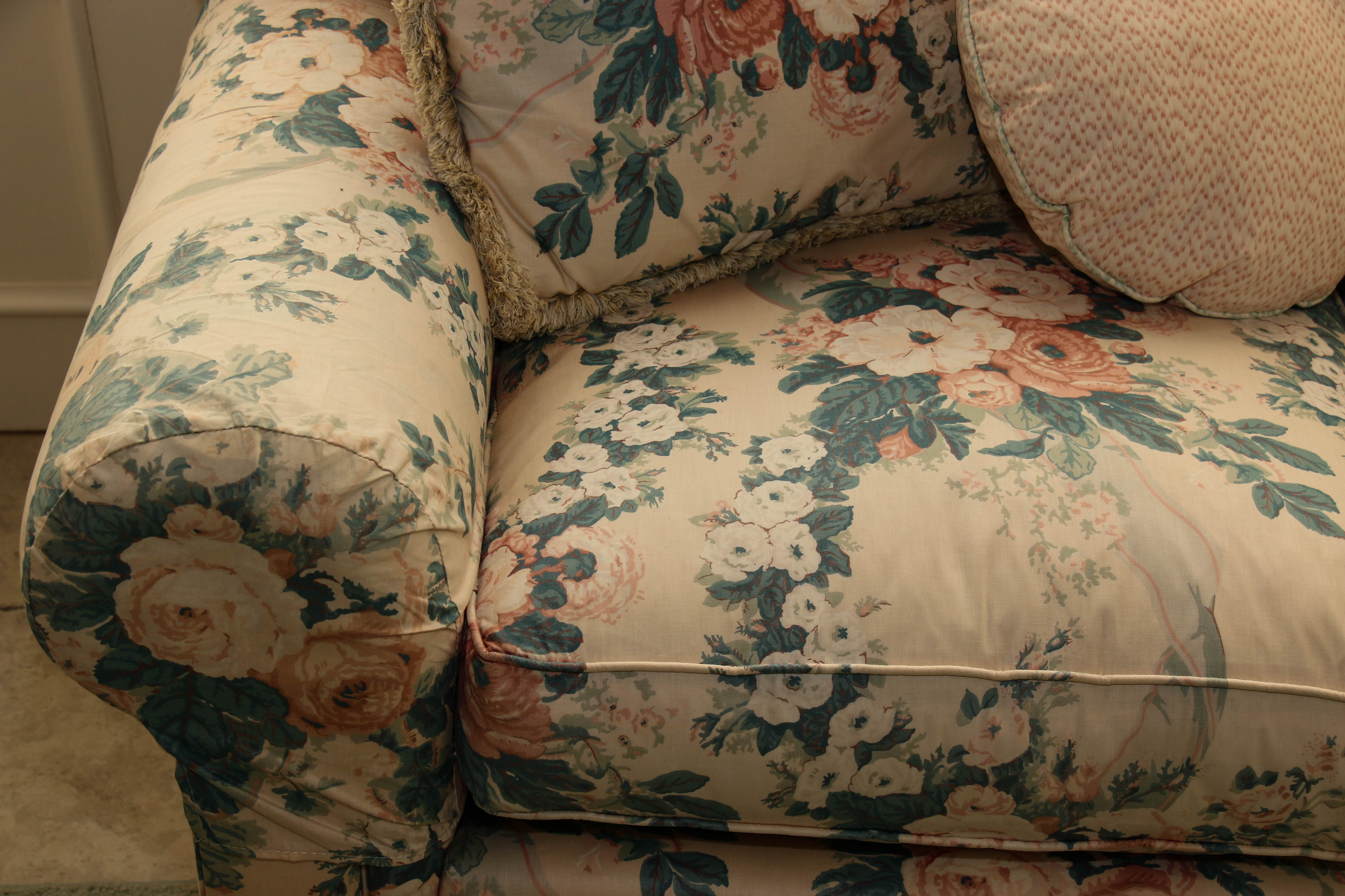 Schoonbeck Henredon Floral Upholstered Sofa with Down Cushions EBTH