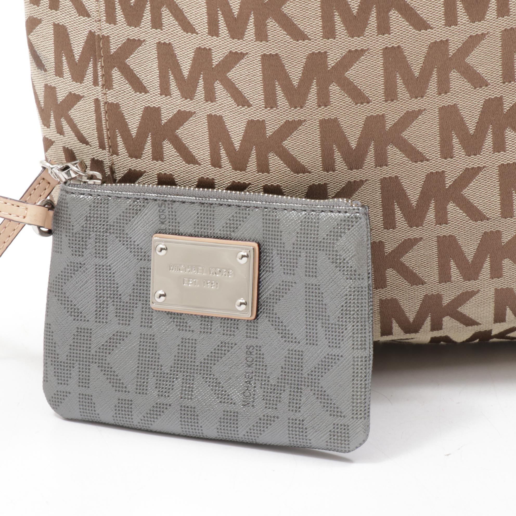 michael kors monogram clutch