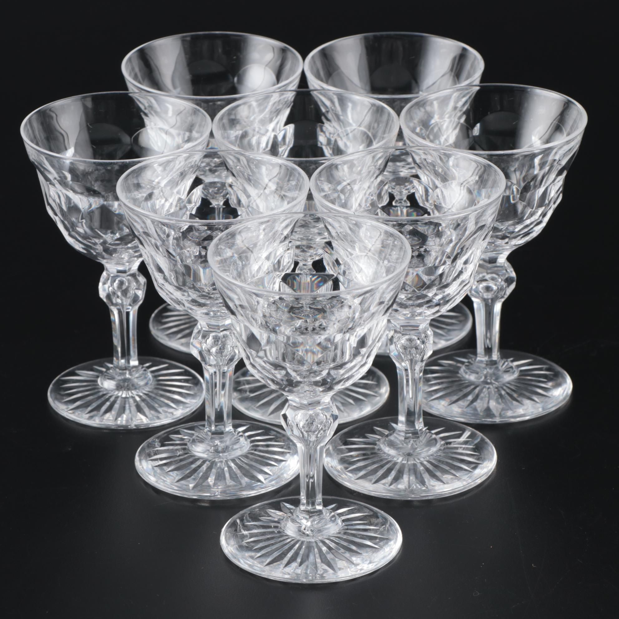 Cut Crystal Cordial Glasses EBTH