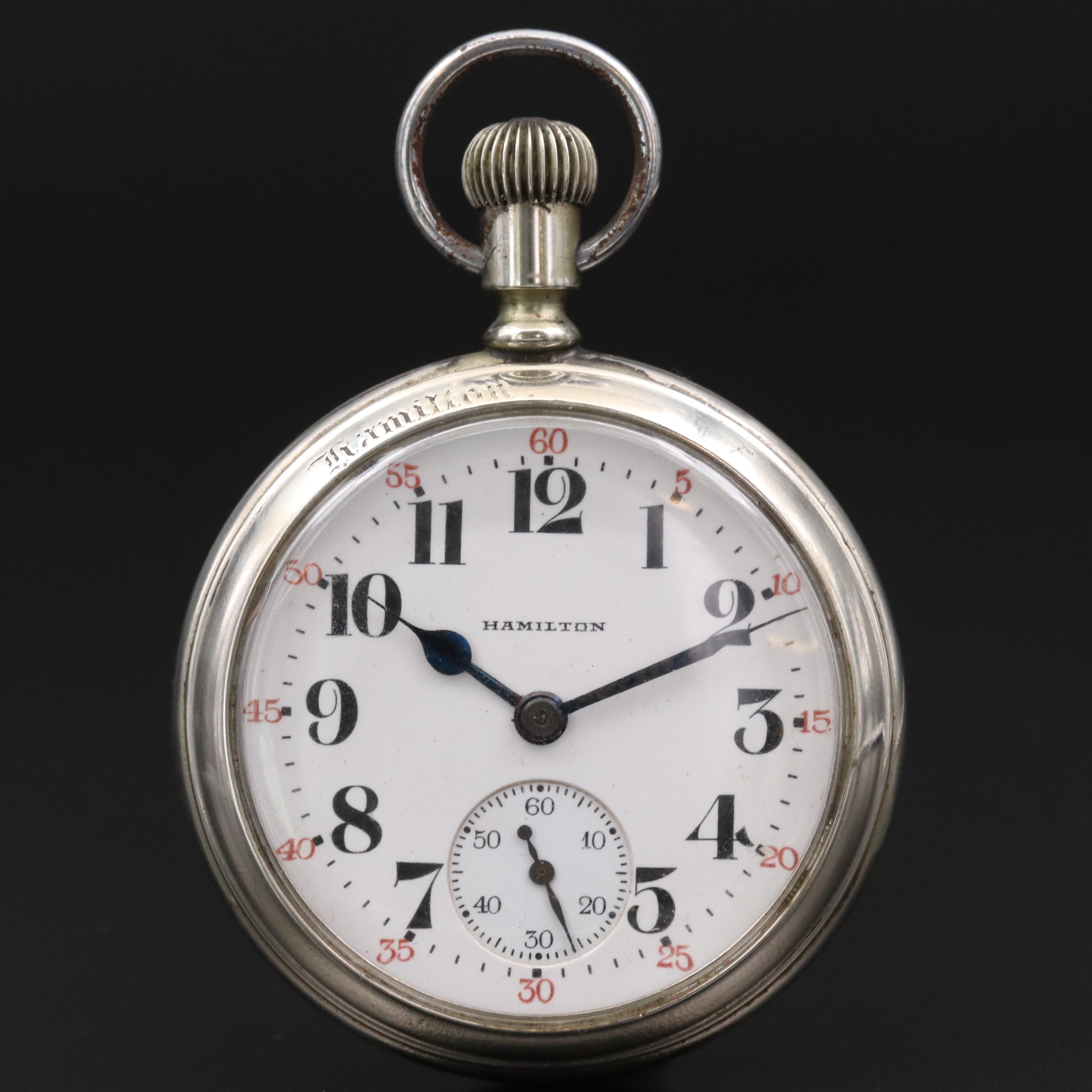 Vintage Hamilton Railroad Grade Pocket Watch, 1930 EBTH