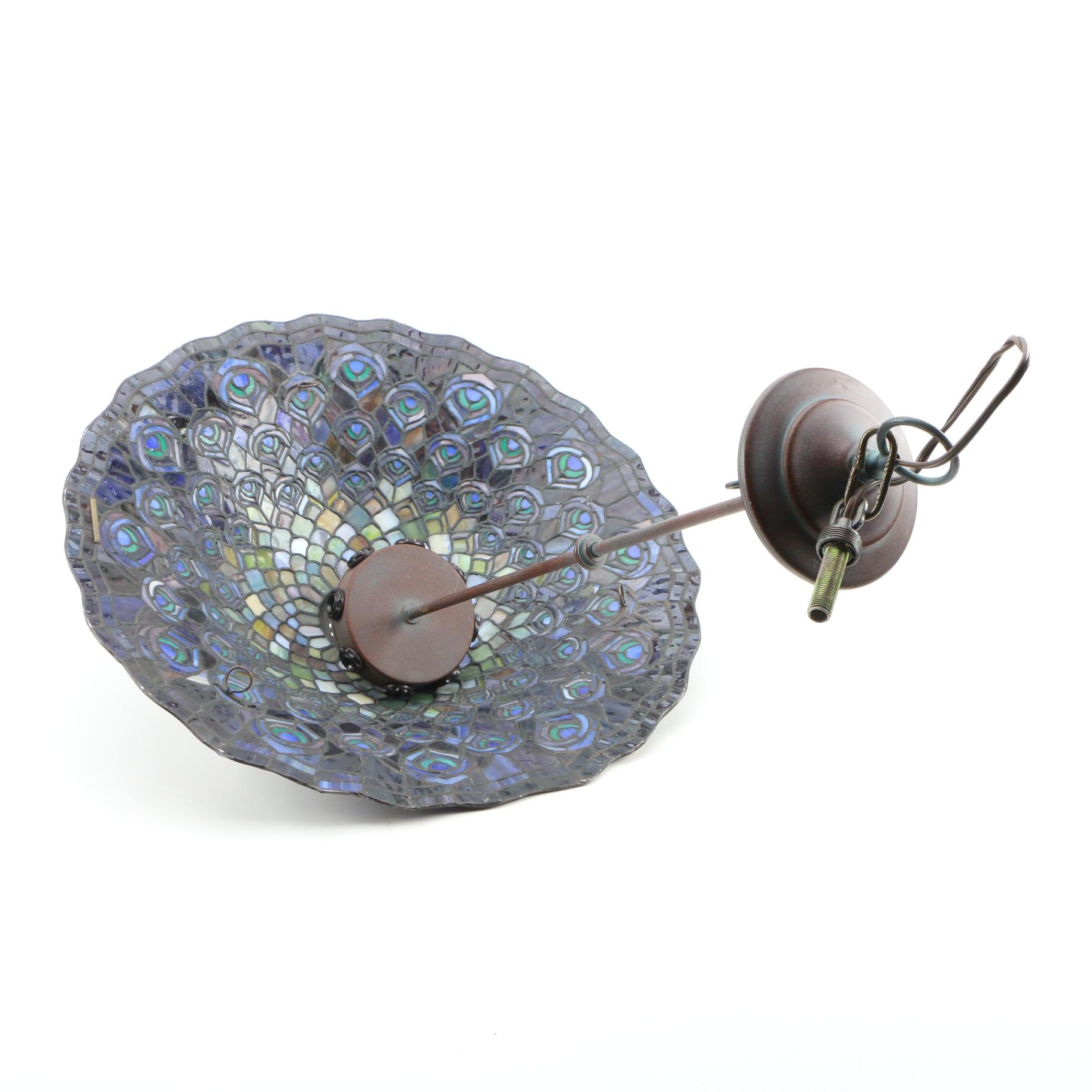 Quoizel Collectibles Tiffany Style Stained Glass Peacock Lampshade EBTH