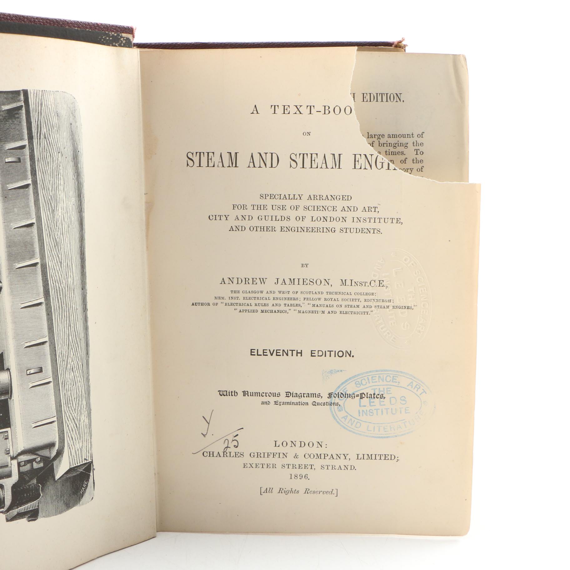 1892 "Steam and the Steam Engine" and Other Steam Engine Books EBTH
