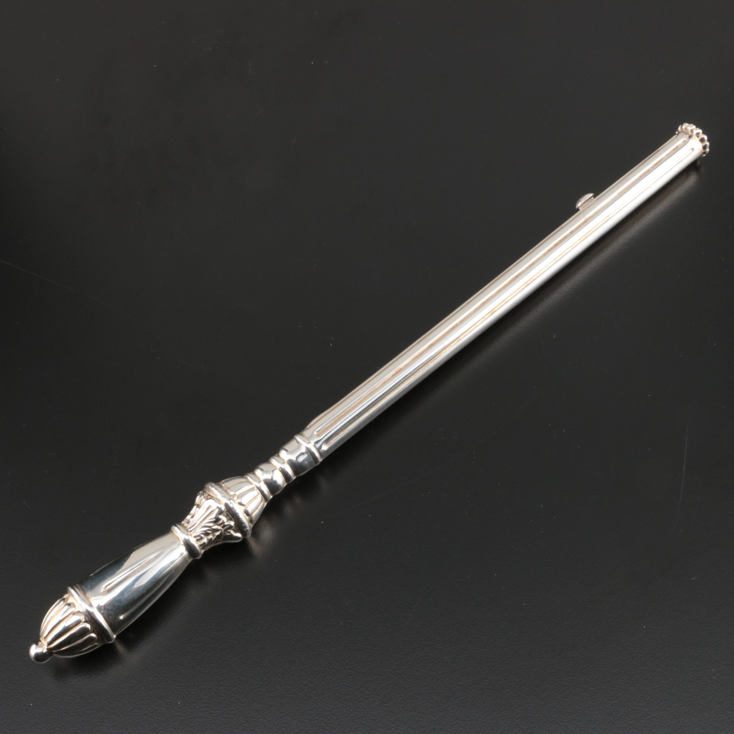 Hazorfim Sterling Silver Candle Lighter with Serpentine Handled