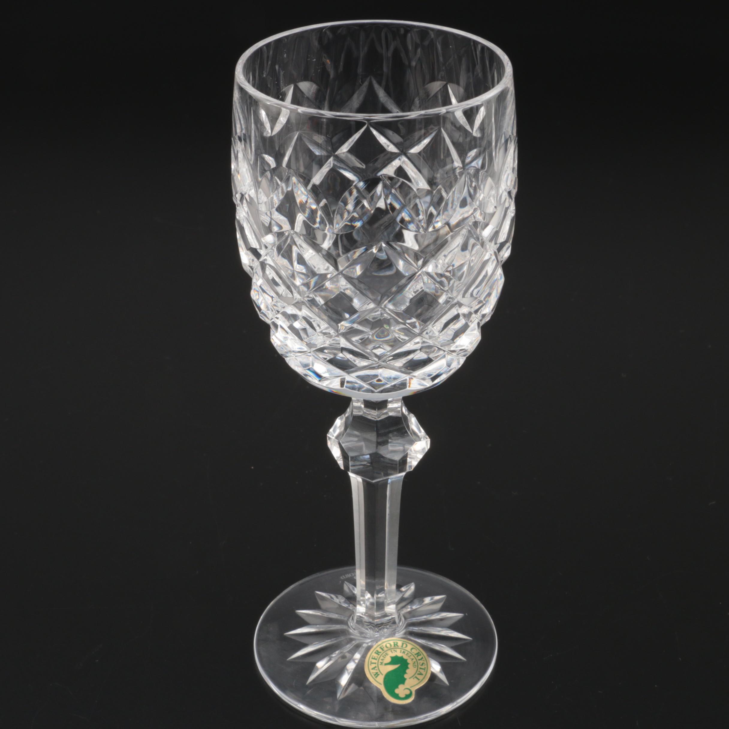 Waterford Crystal "Lismore" Goblets and Shot Glasses with "Powerscourt