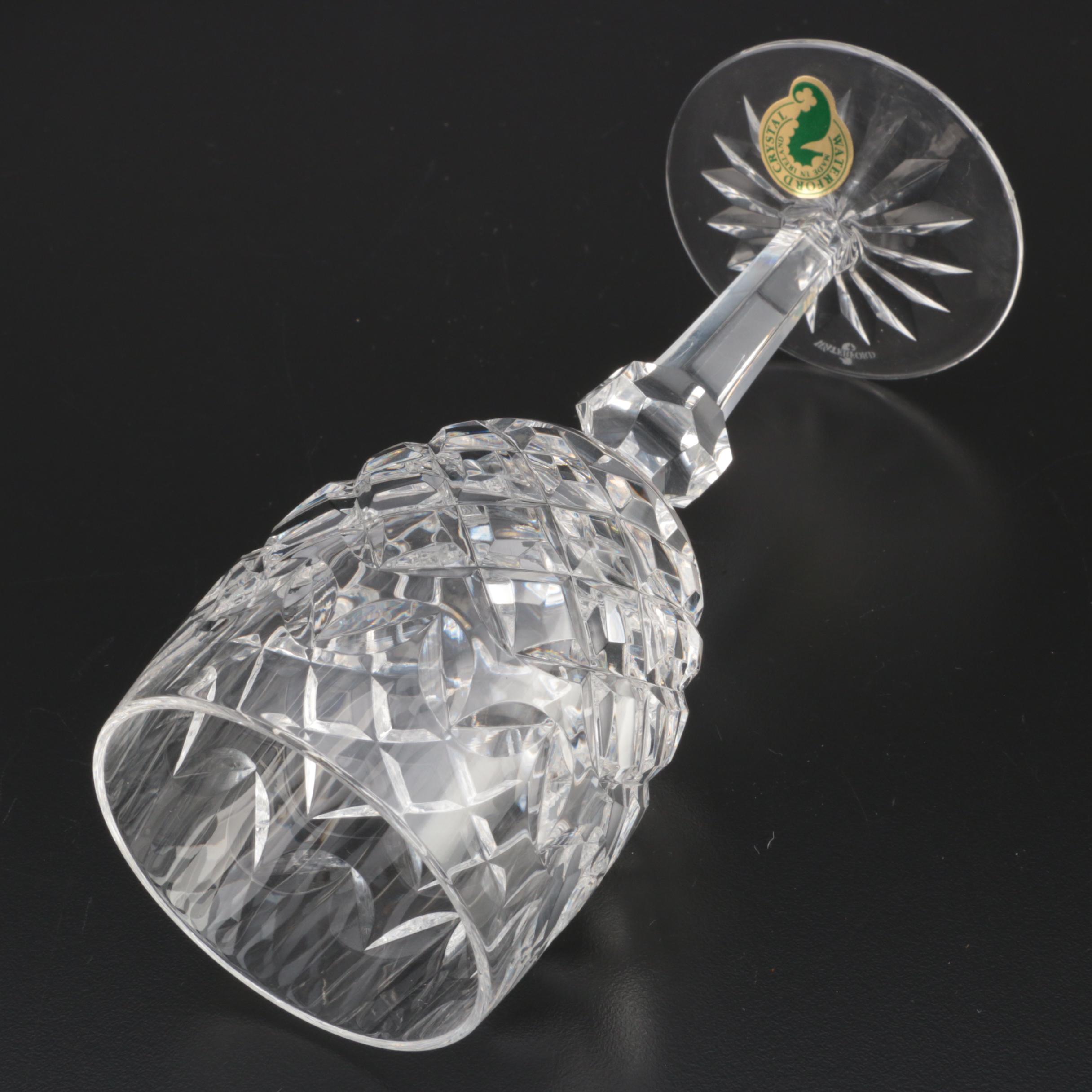 Waterford Crystal "Lismore" Goblets and Shot Glasses with "Powerscourt