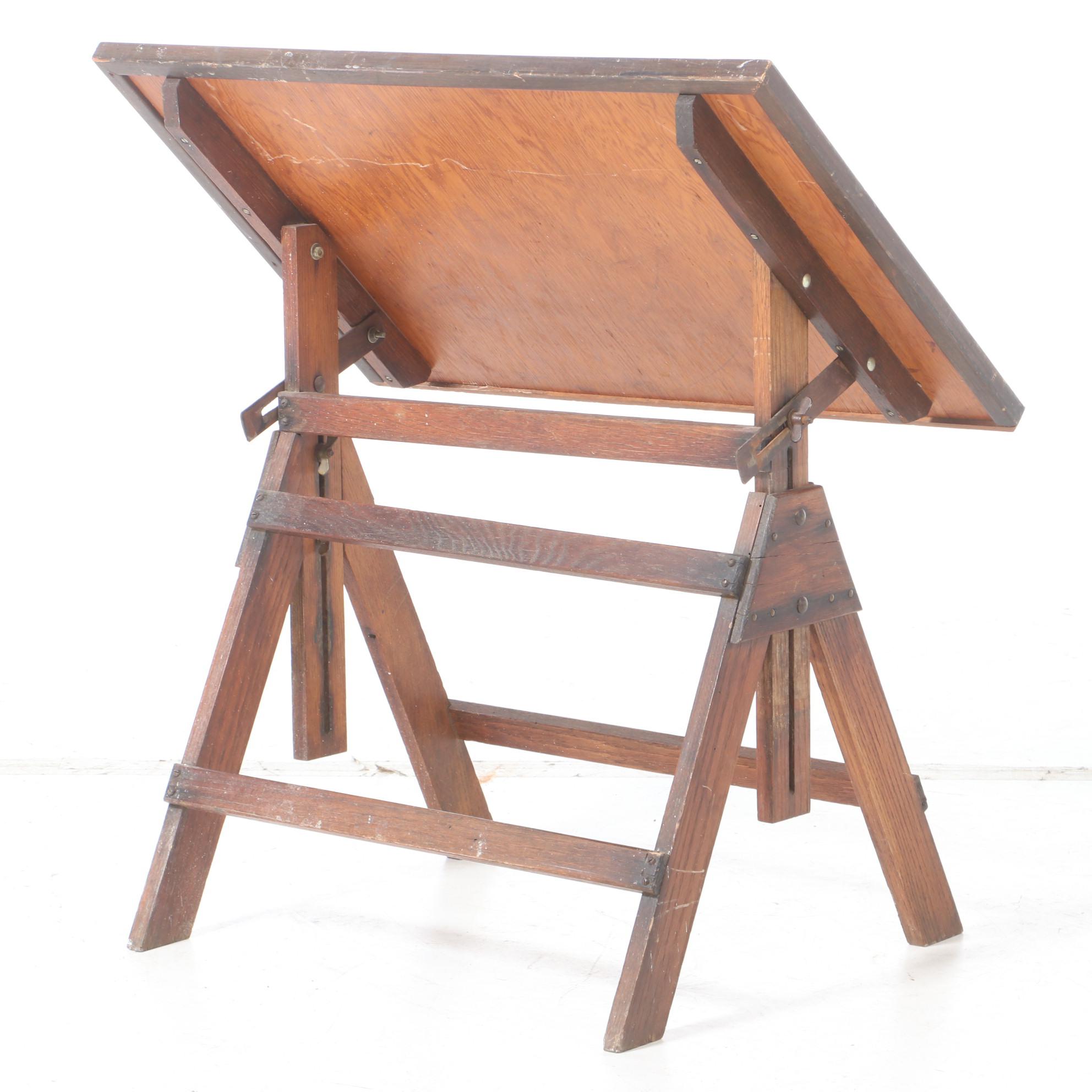 Oak Drafting Table, Mid20th Century EBTH