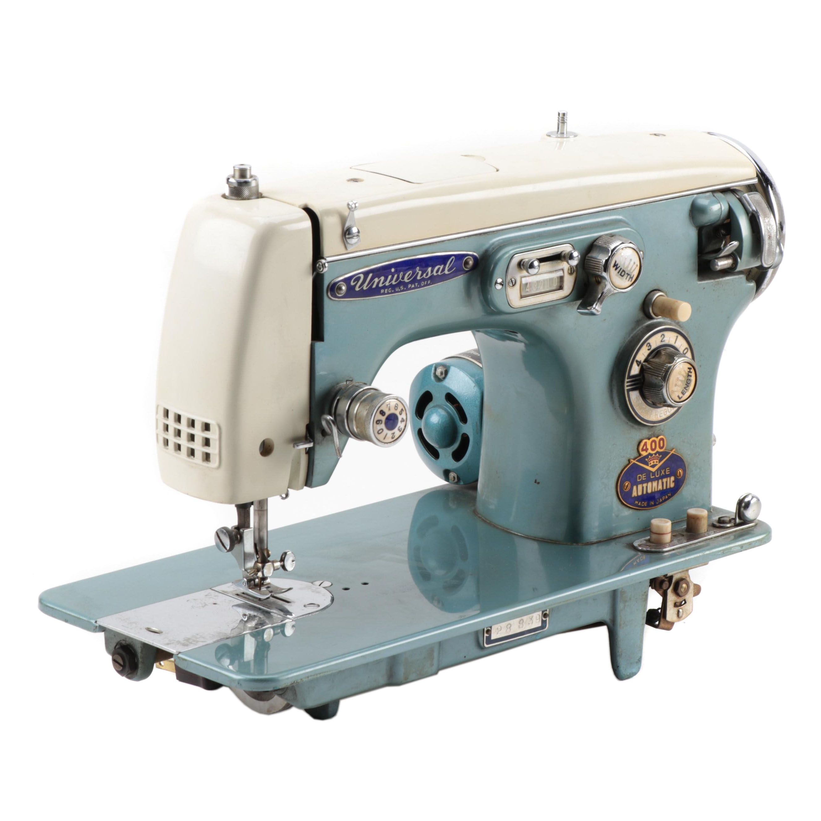 Universal 400 DeLuxe Automatic Sewing Machine, Mid20th Century EBTH