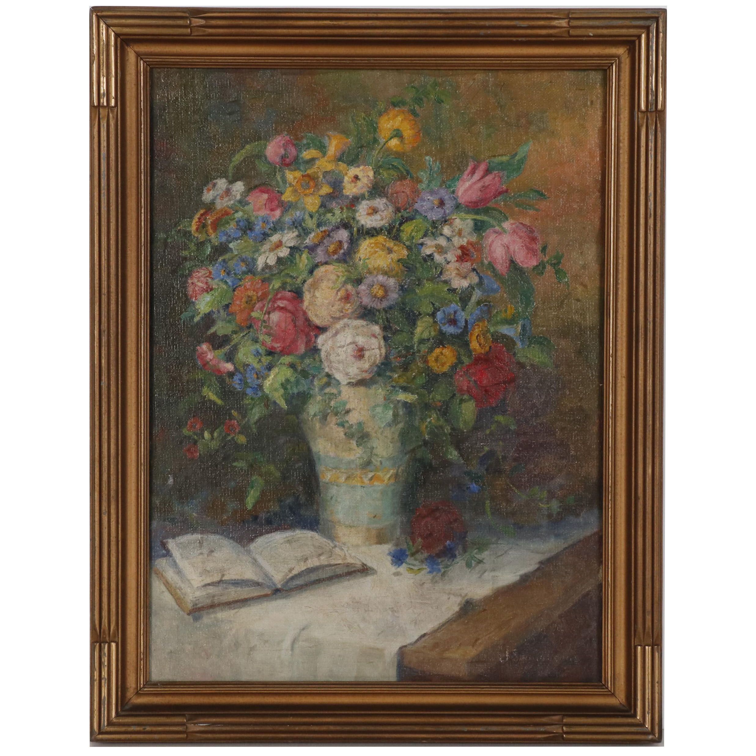 Swing Lewis Floral Oil Painting EBTH