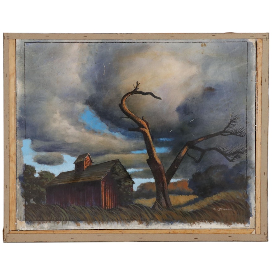 Joseph Di Gemma Oil Painting "Deserted Farm"