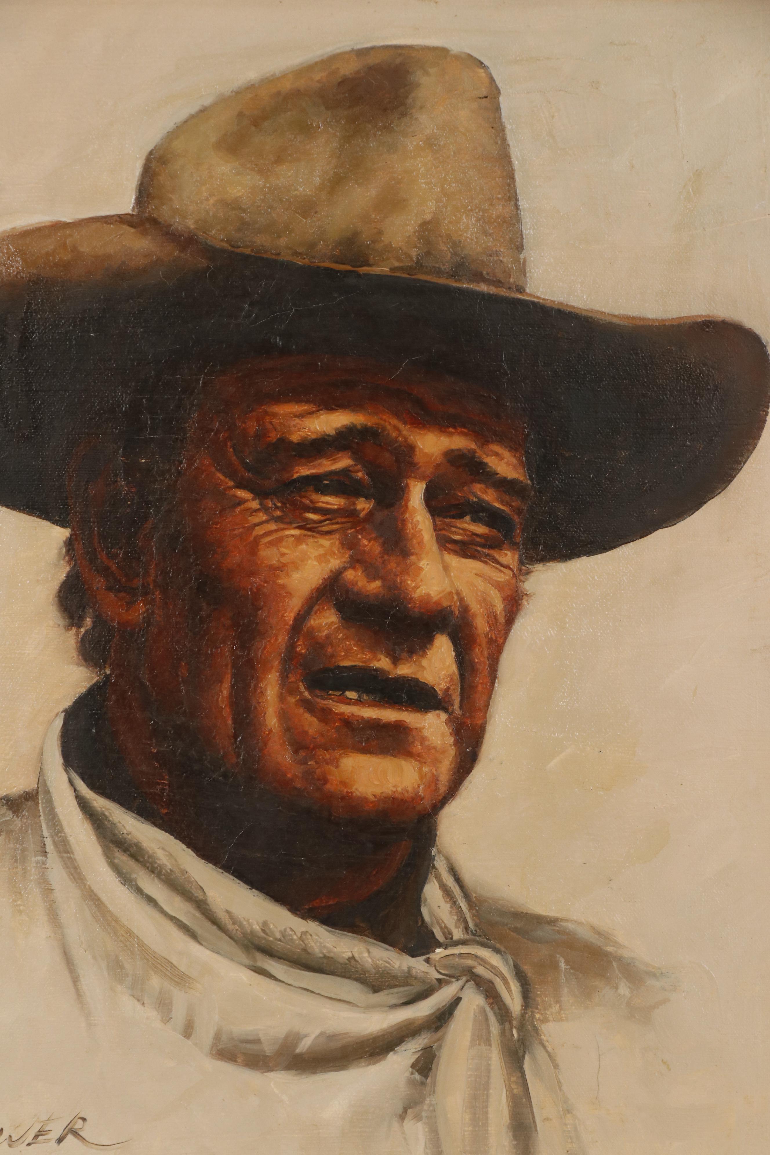 Portrait Oil Painting of John Wayne EBTH