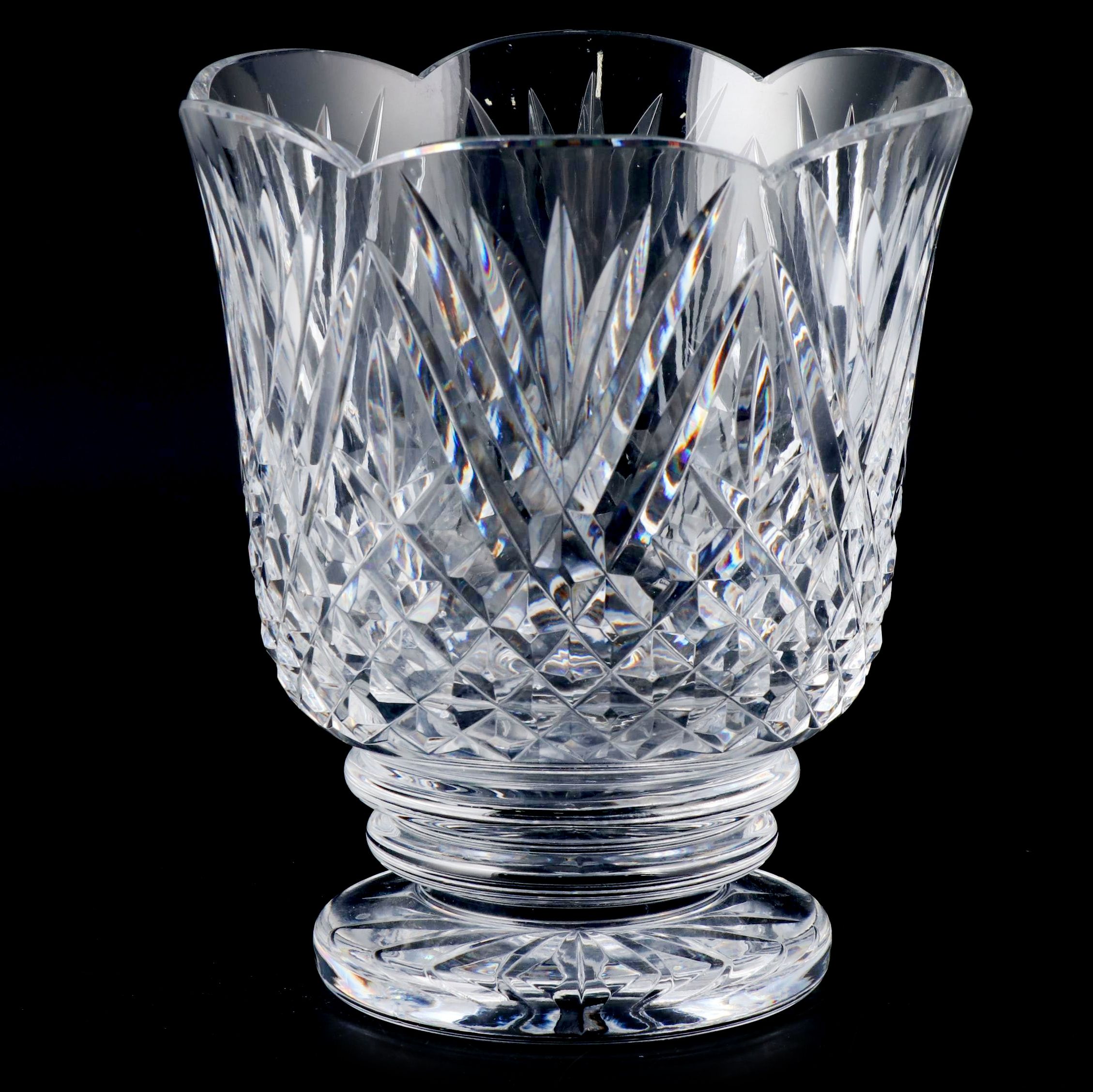 Waterford Crystal Scalloped Edge Vase EBTH