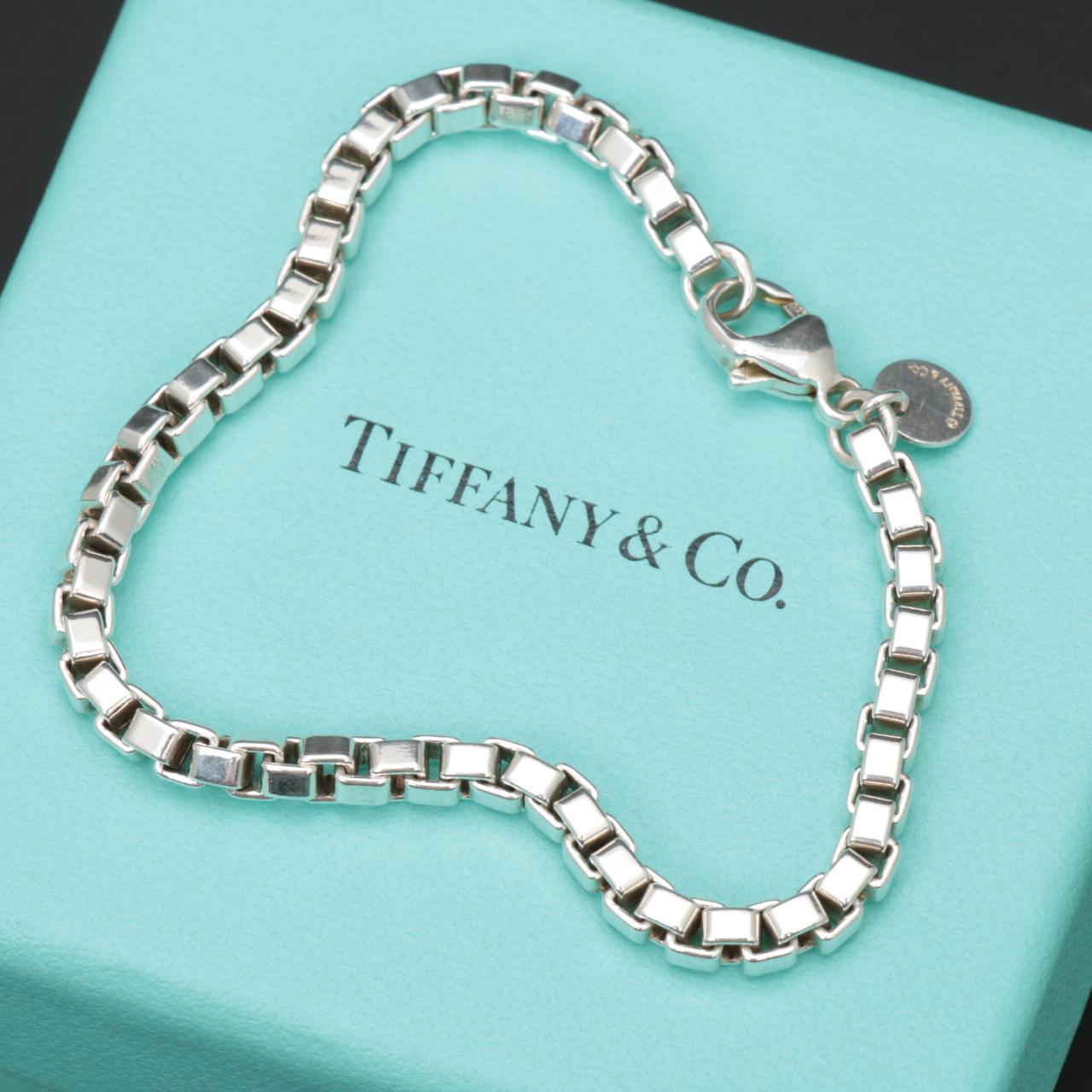 Tiffany & Co Sterling Silver Box Link Bracelet EBTH