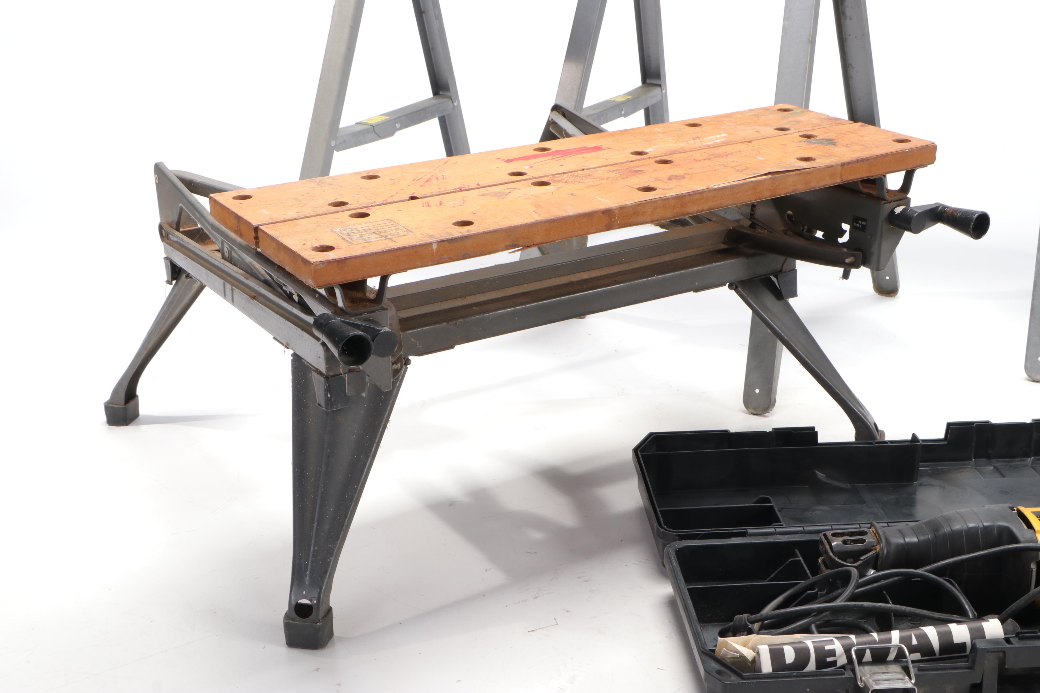 DeWalt Reciprocating Saw, Black + Decker Adjustable Work Bench and Saw