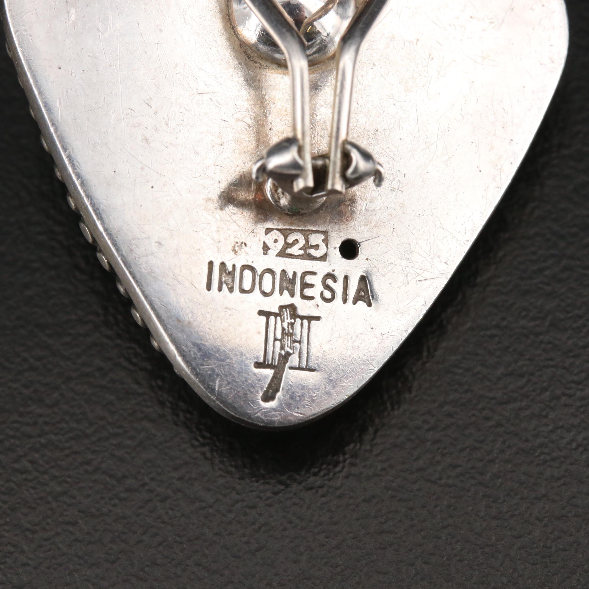 John Hardy Vintage Sterling Silver Triangle Beaded ClipOn Earrings EBTH