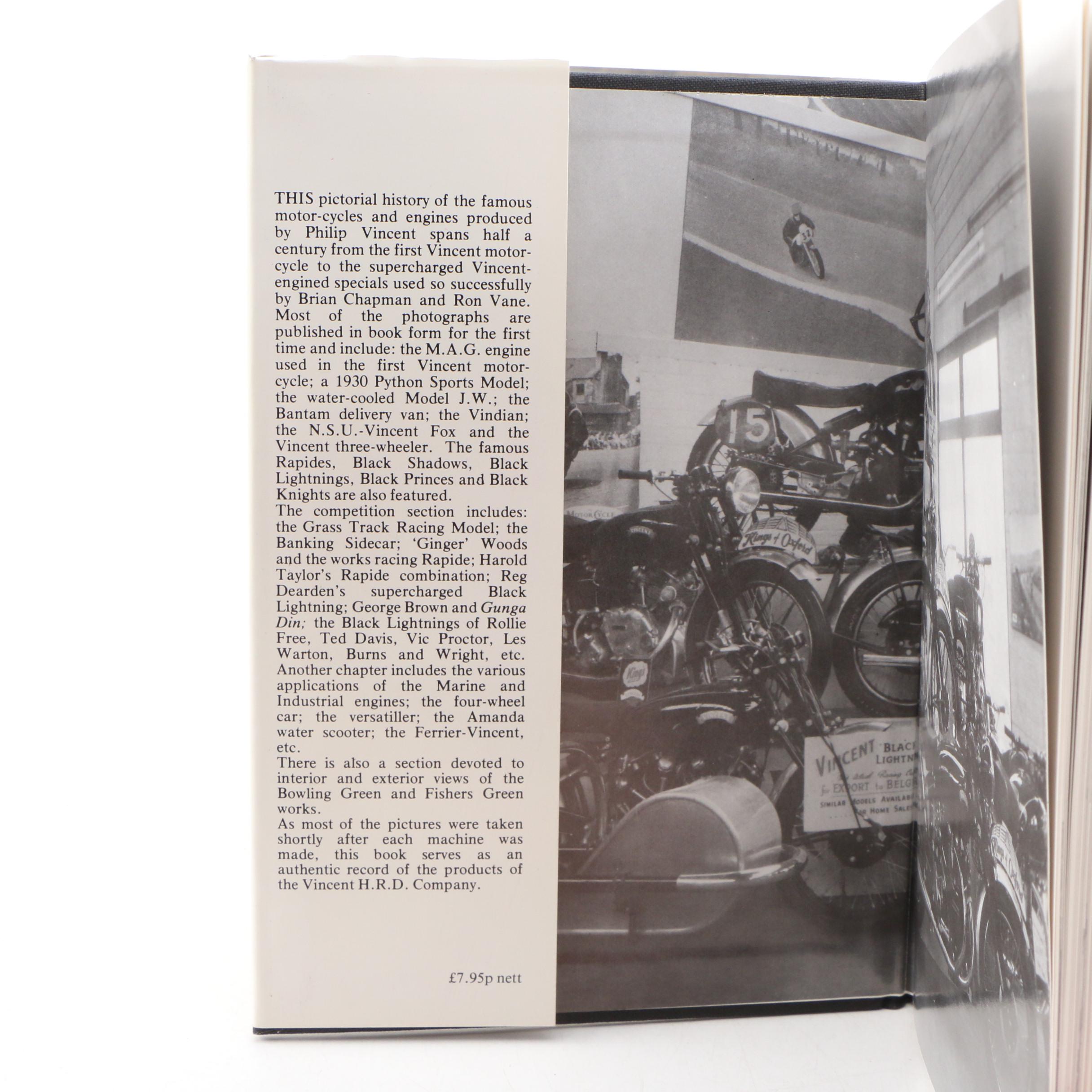 Livre Moto : Vincent - Fifty Years Of The Marque Par P.C. Vincent - Édition 1977