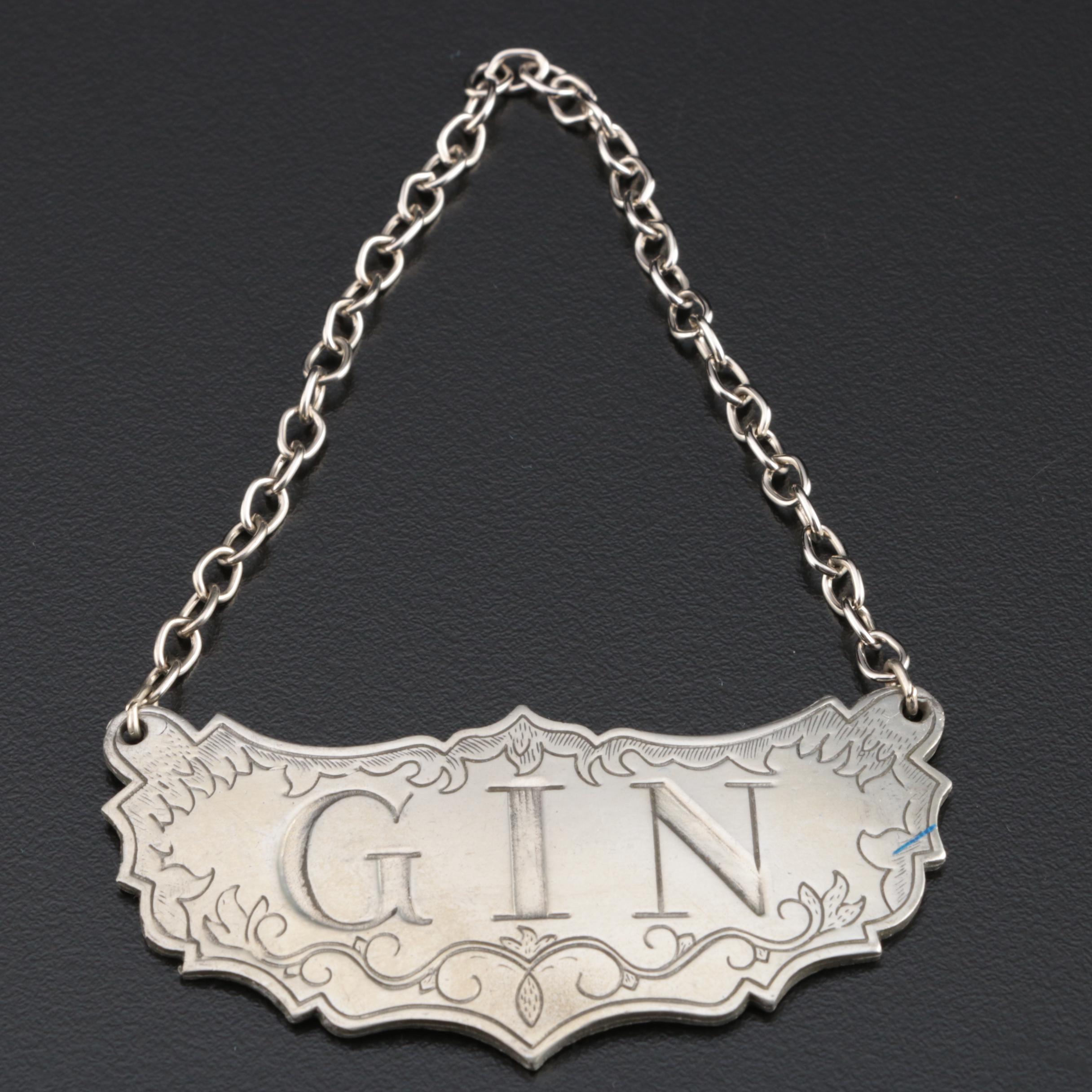 Stieff Historic Newport Pewter Decanter Labels EBTH