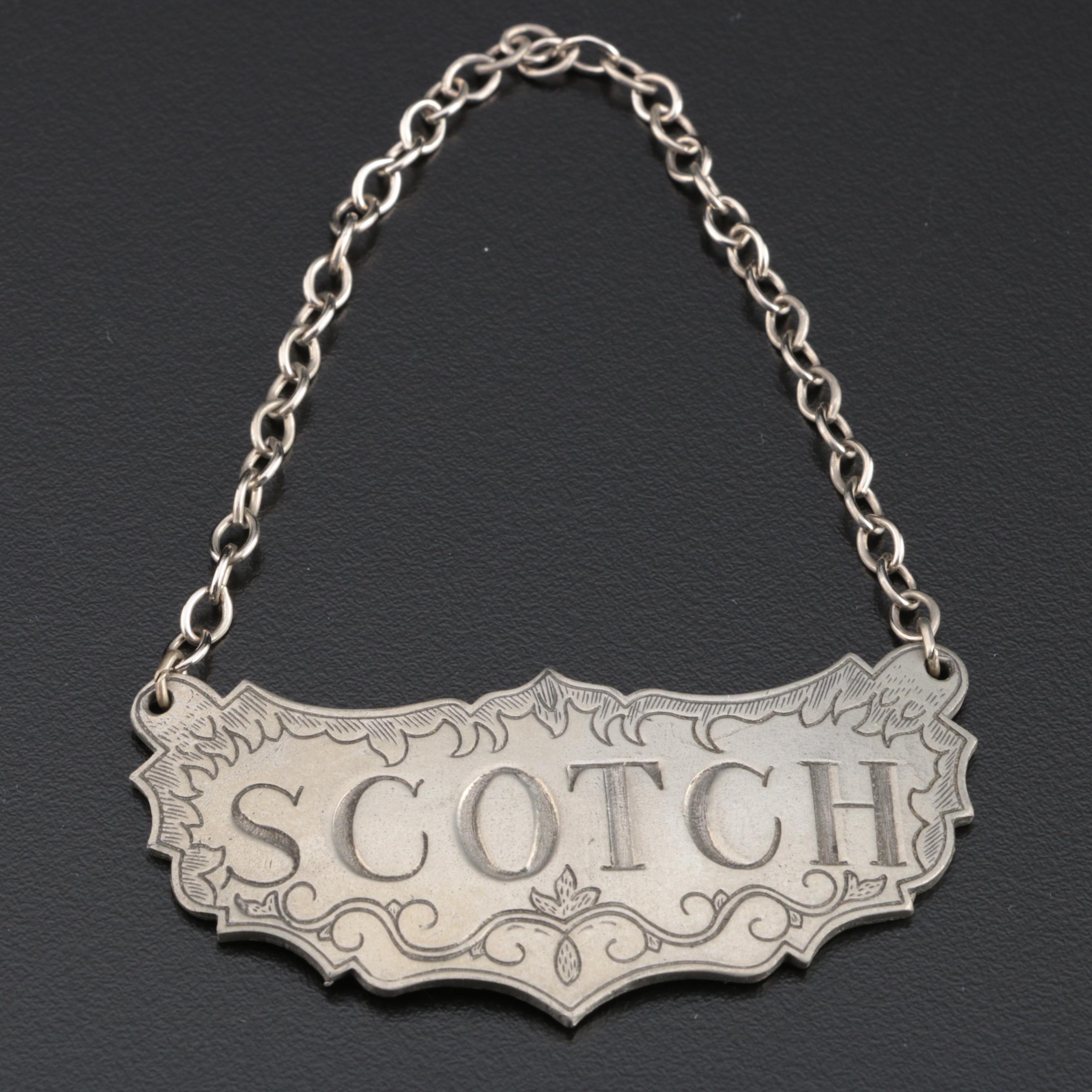 Stieff Historic Newport Pewter Decanter Labels EBTH