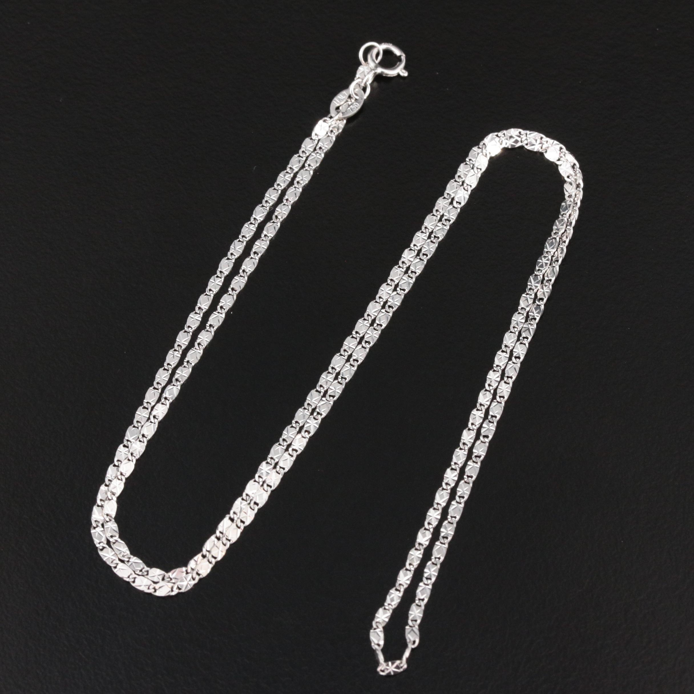 18K White Gold Chain EBTH
