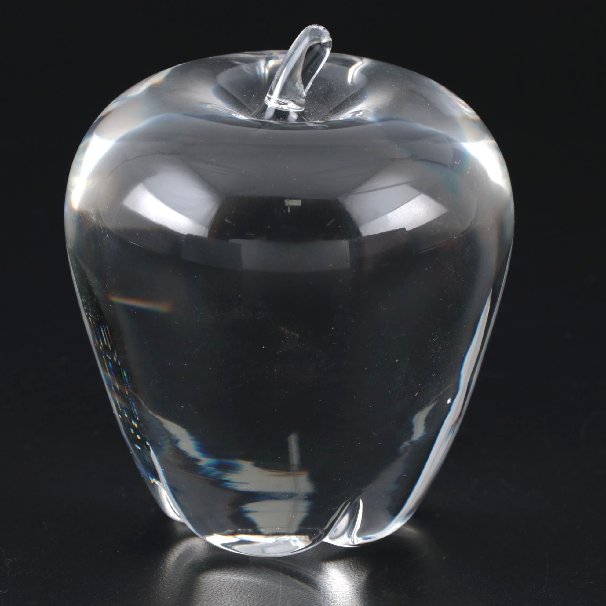 Steuben Art Glass "Apple" Paperweight Designed by Angus McDougall EBTH