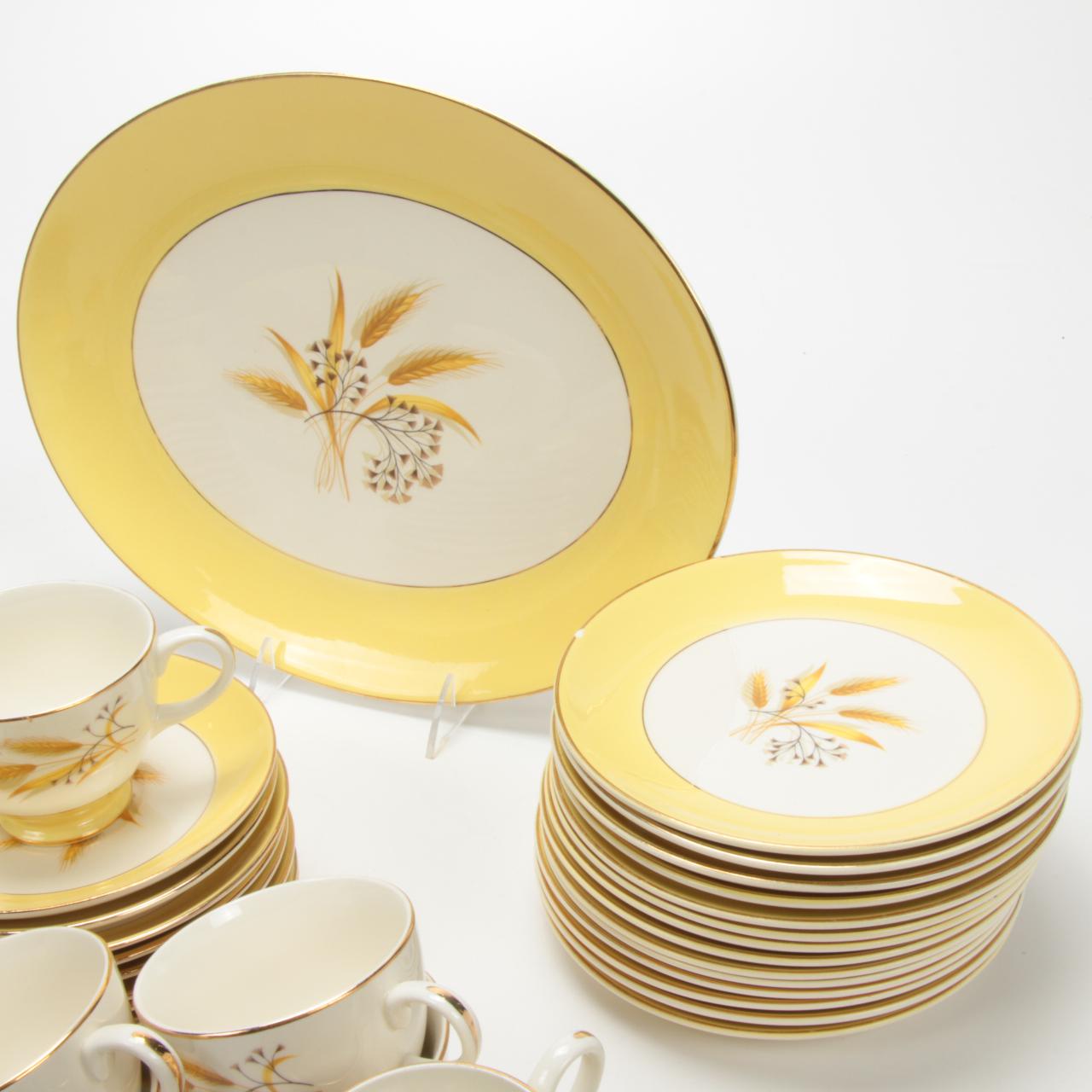 Century Service "Autumn Gold" Porcelain Dinnerware, 1950s EBTH