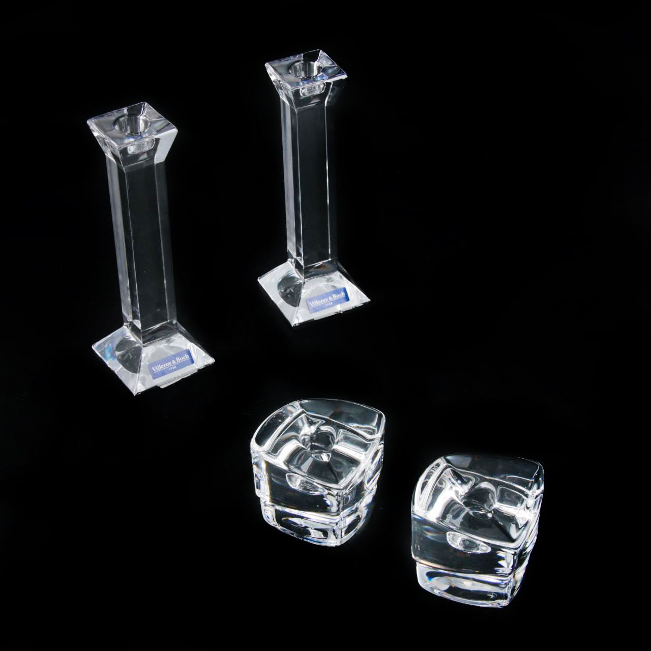 Orrefors and Villeroy & Boch Crystal Candle Holders EBTH