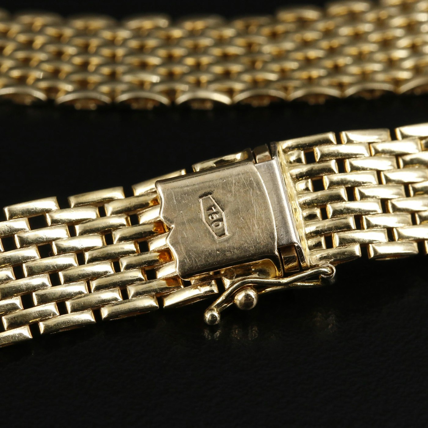 18K Yellow Gold 3.40 CTW Diamond Panther Link Necklace | EBTH